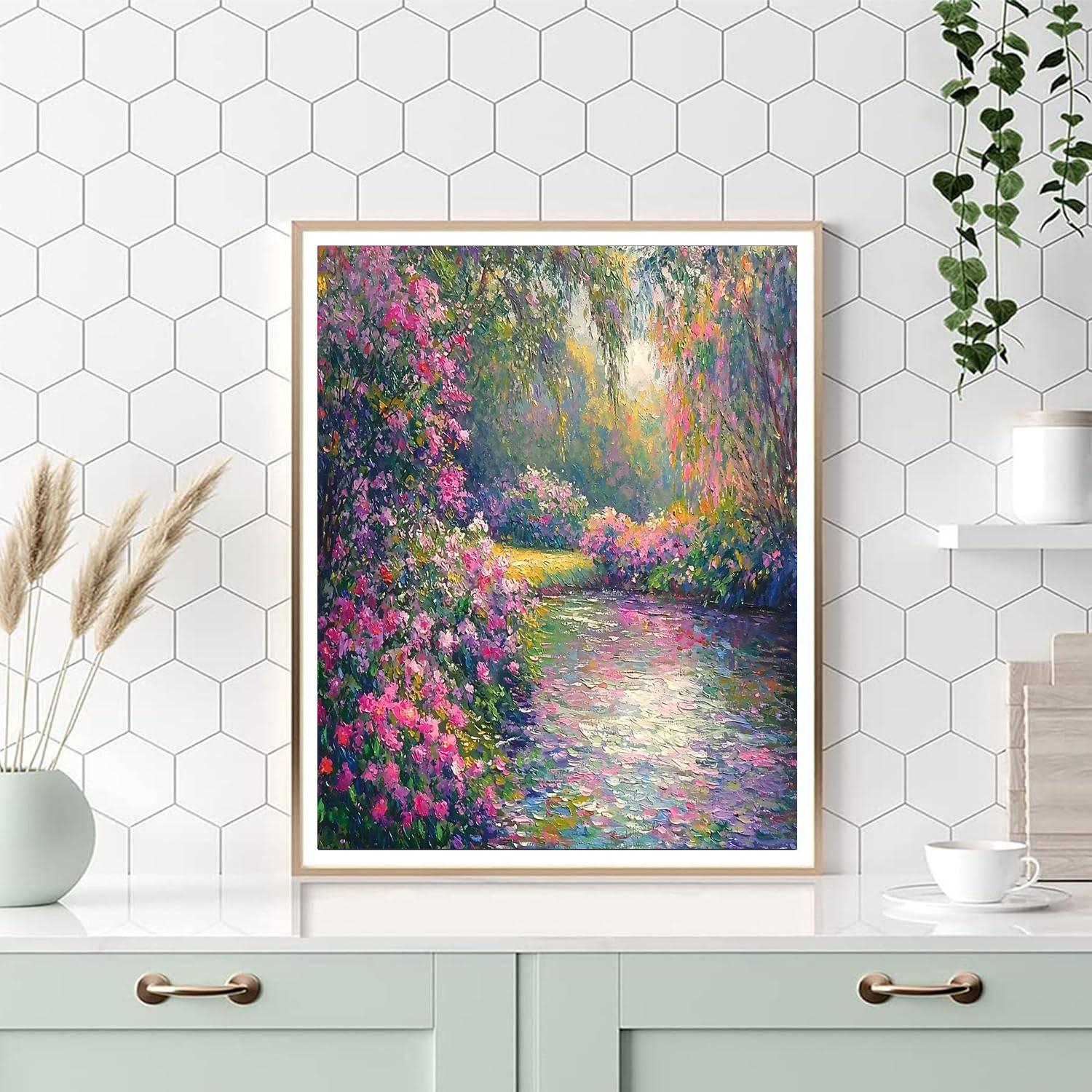 Claude Monet Inspired Serene Garden Bliss  Paint By Numbers Kits