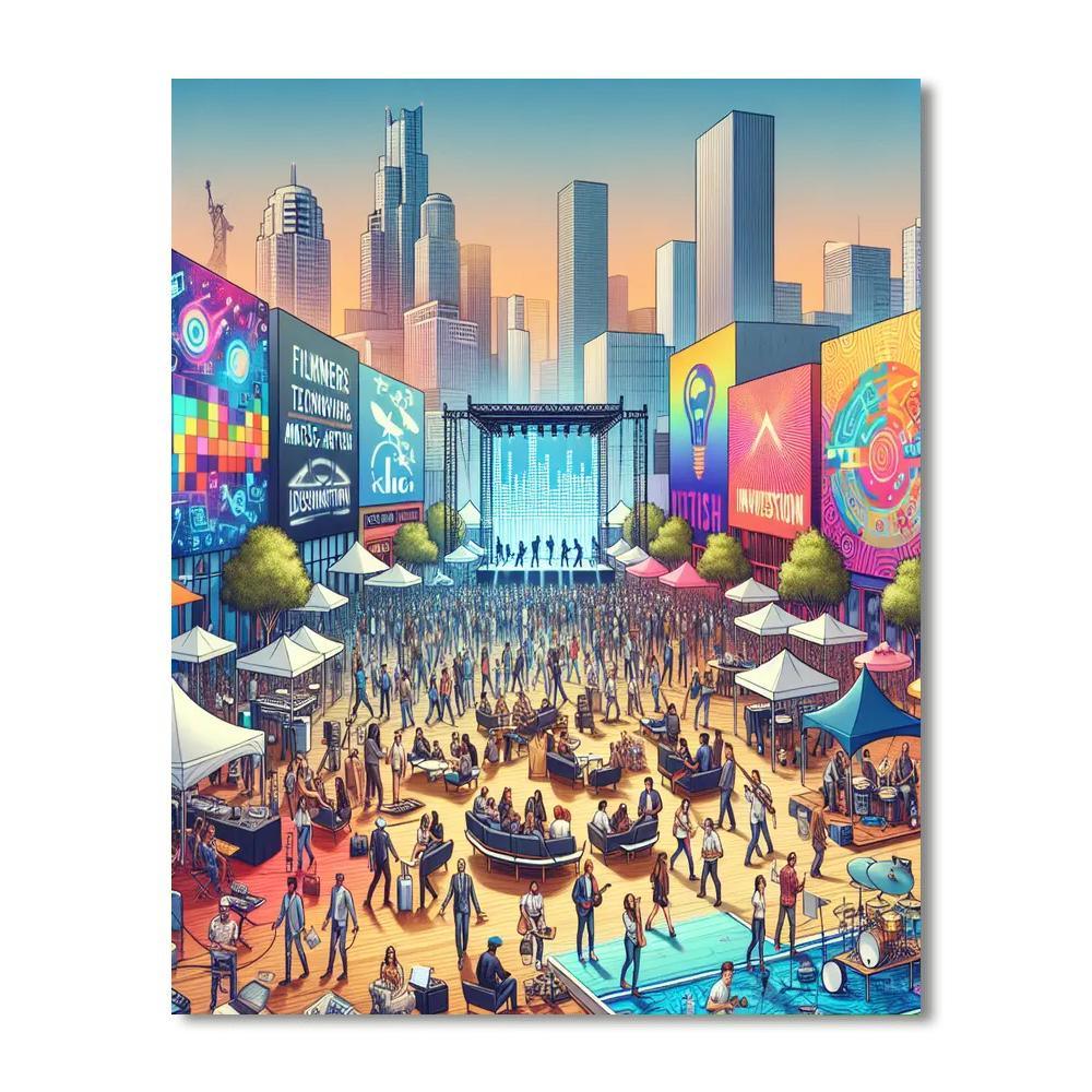 South By Southwest (sxsw) - Usa Paint By Numbers