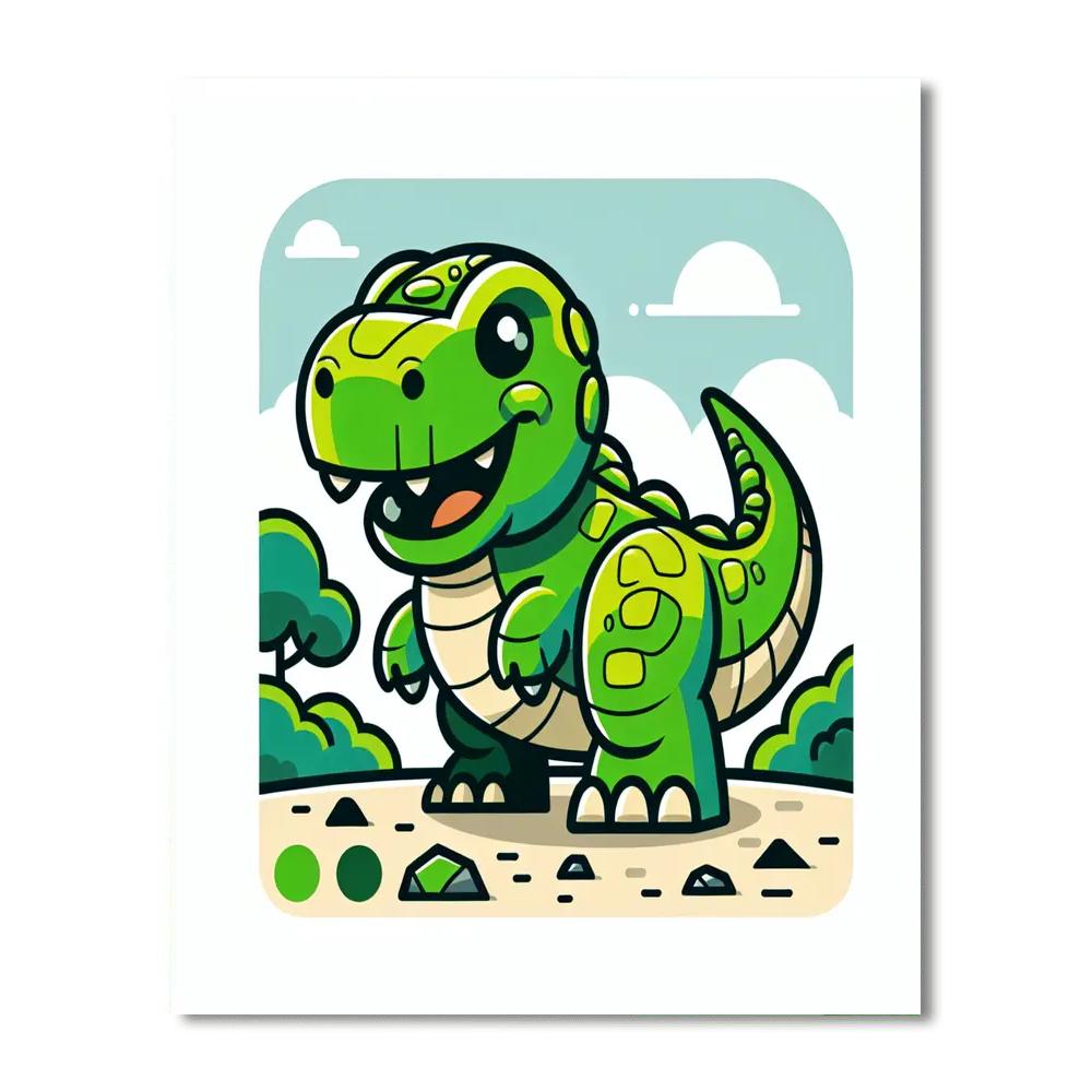 Daring Dino Numbered Painting Kits