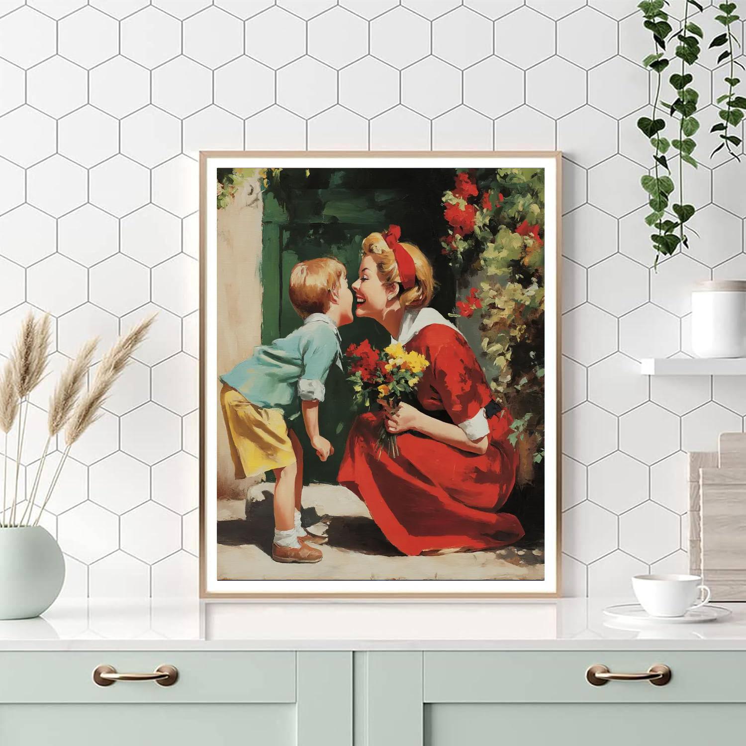 Radiance Of A Mother's Smile Painting Number Kit