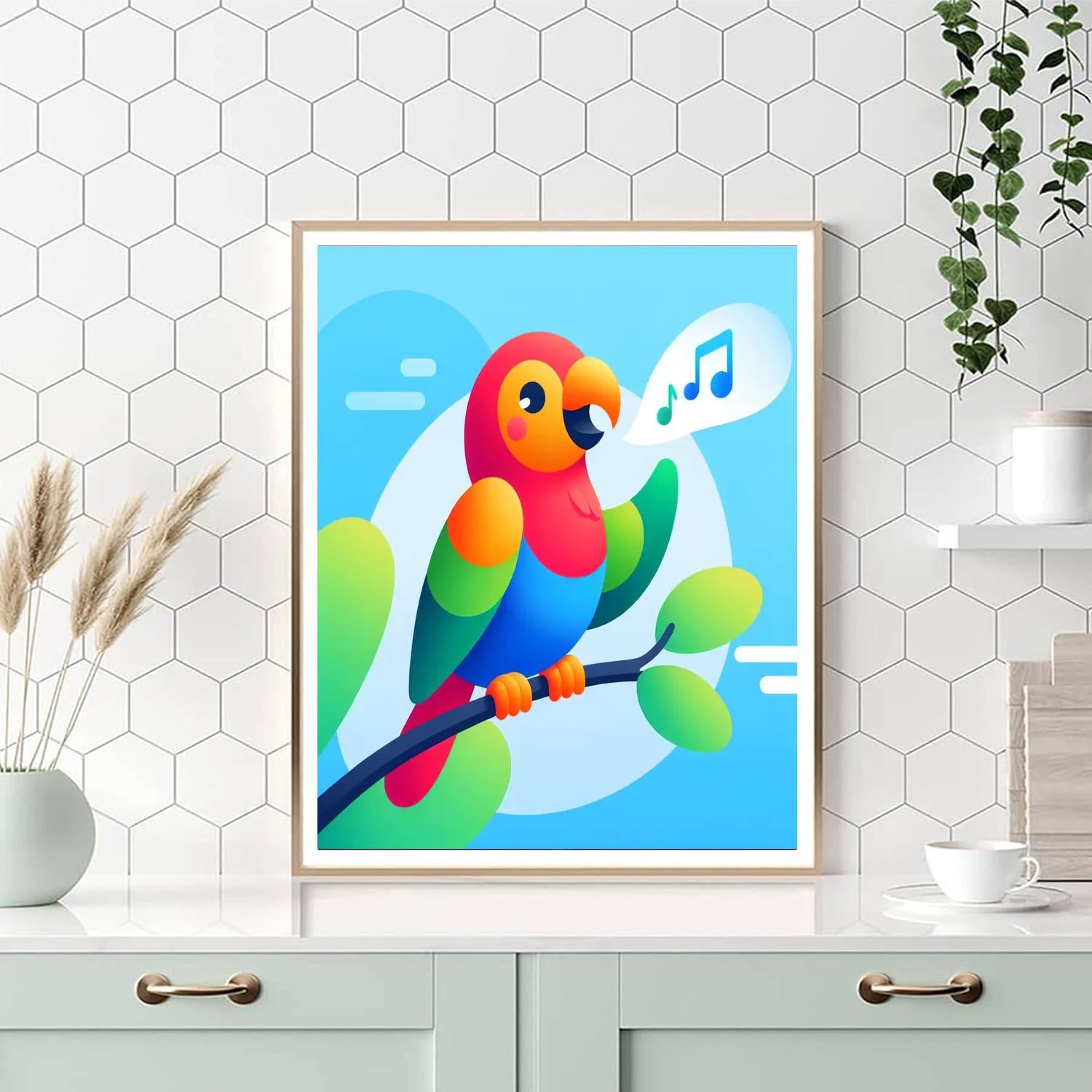 Musical Parrot Paint By Numbers Art