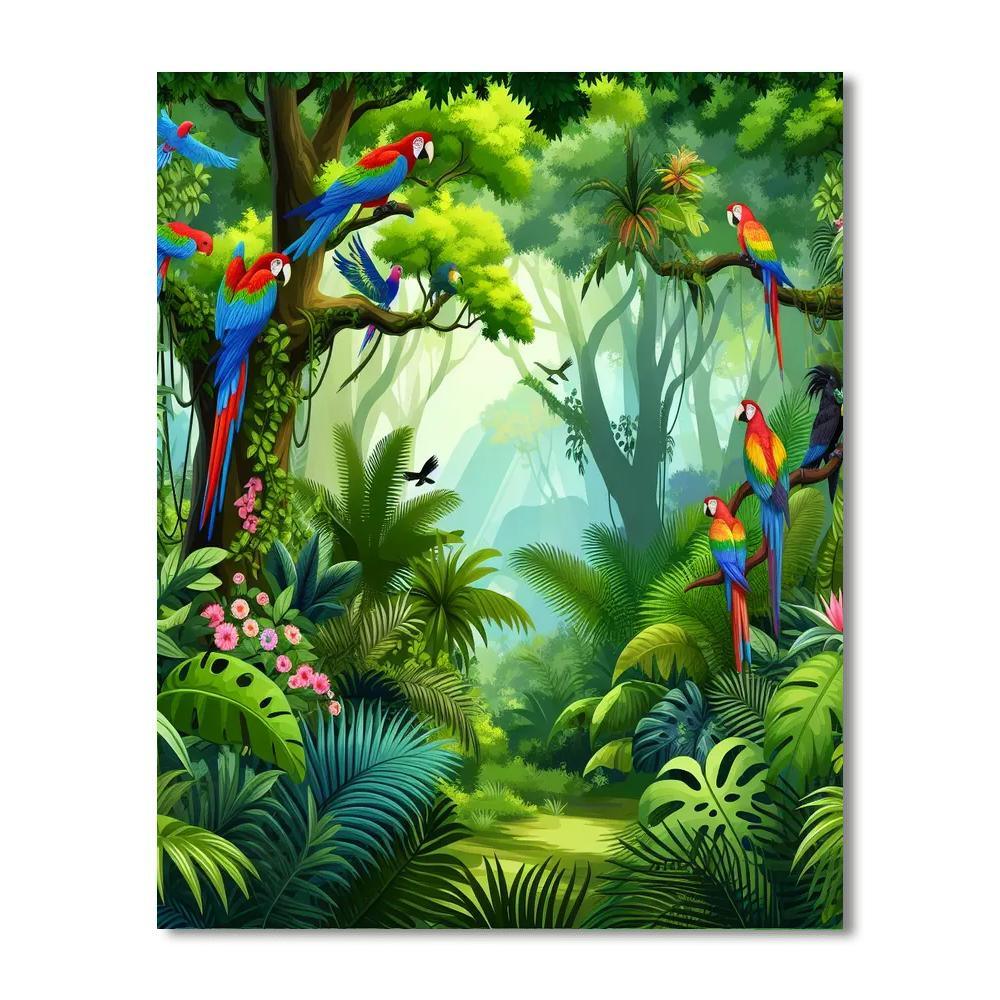 Tropical Jungle Adventure Numbered Painting Kits