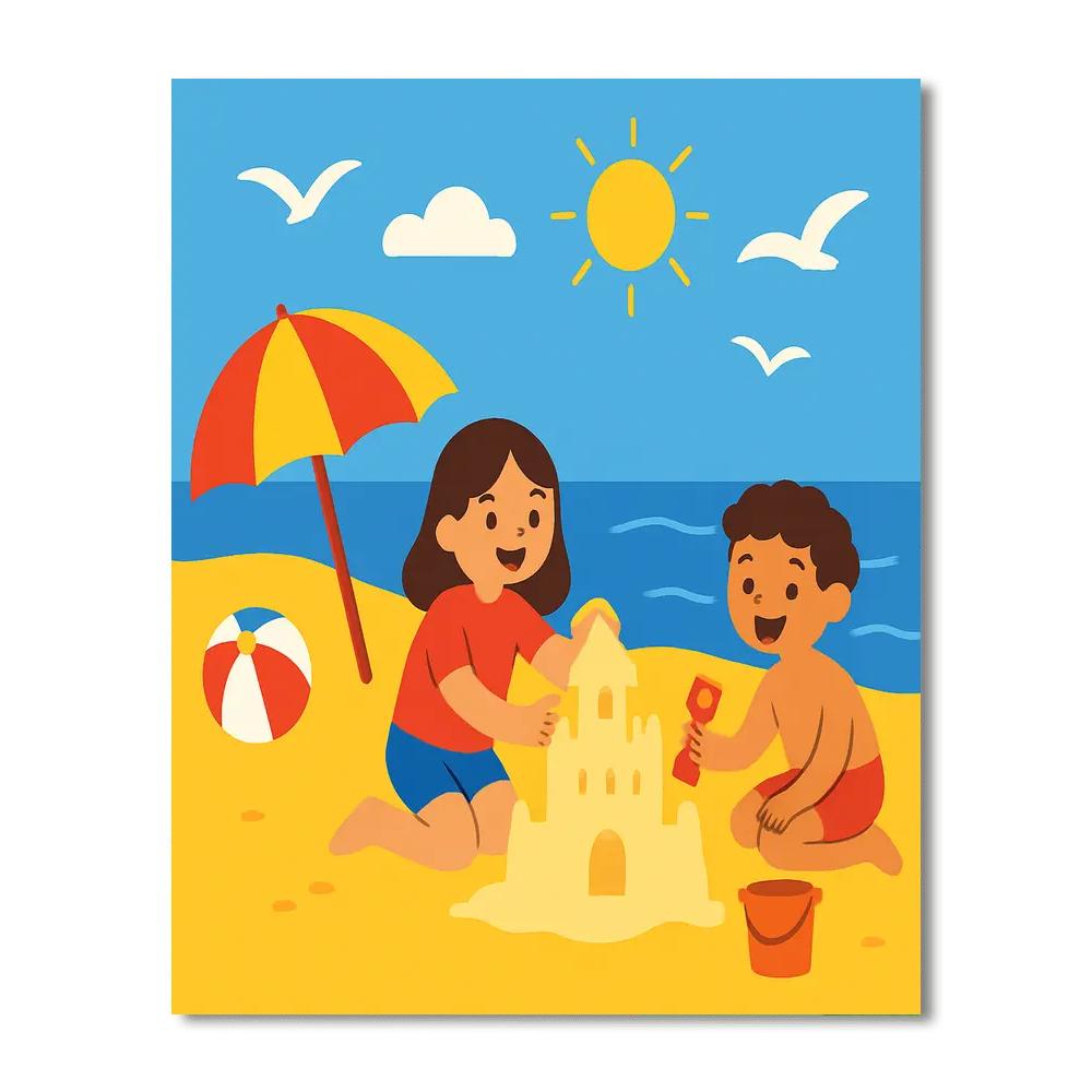 Seaside Summer Day Numbered Painting Kits