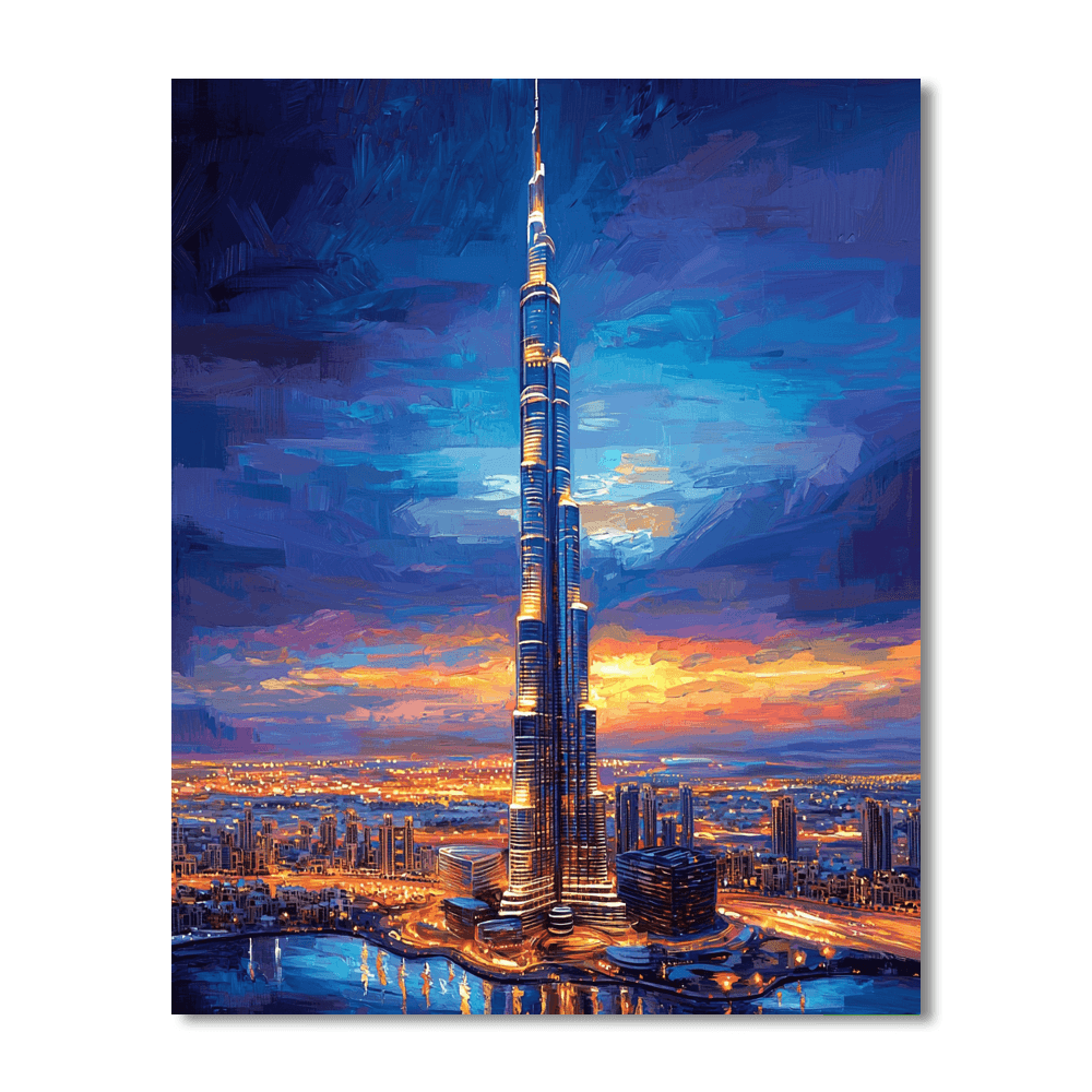 Burj Khalifa - Dubai Numbered Painting Kits
