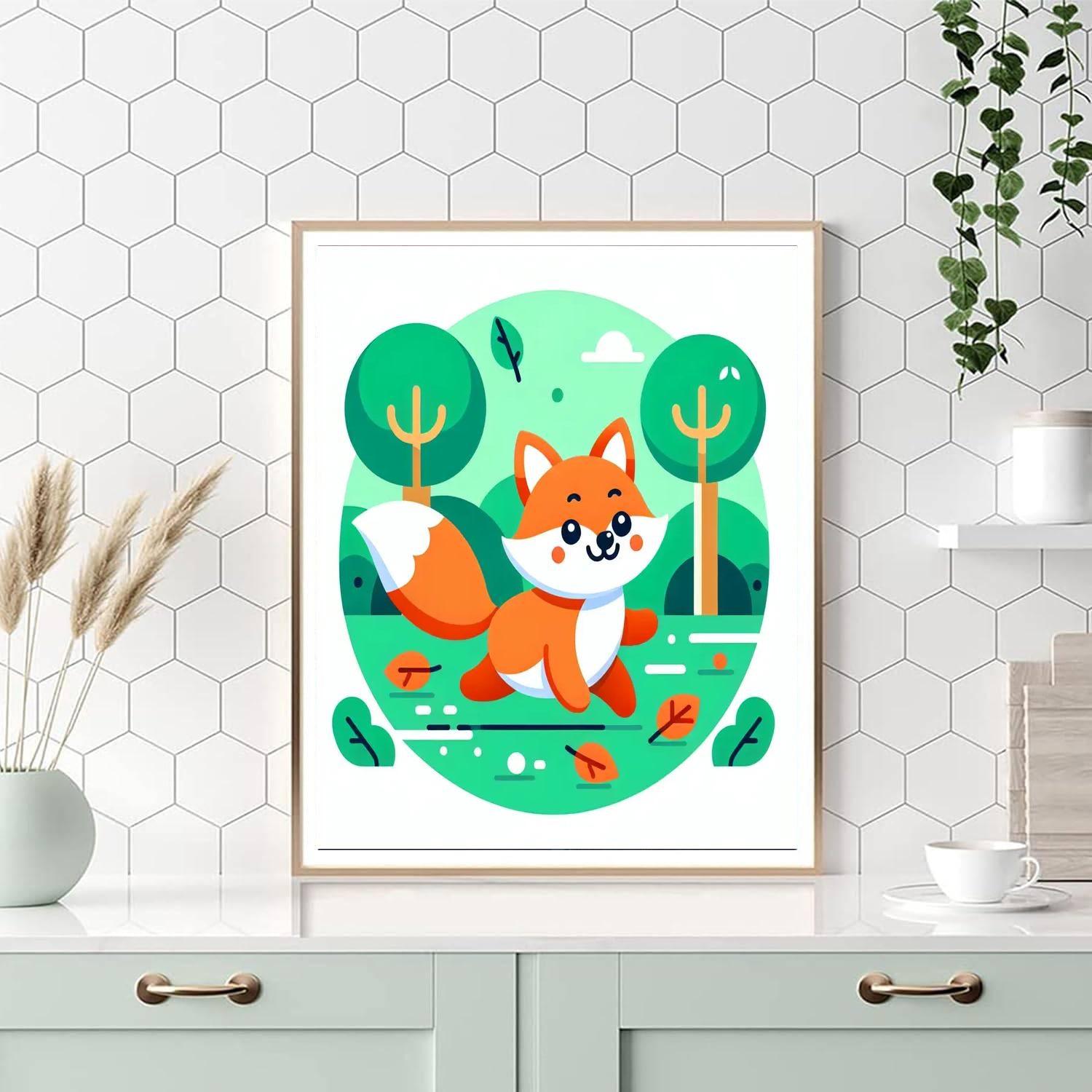 Playful Fox's Forest Fiesta Painting By Numbers Kit