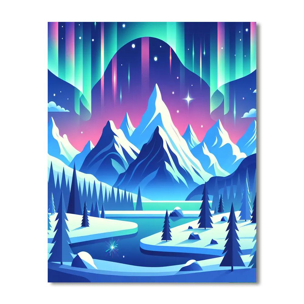Magical Mountains Paint By Numbers Art