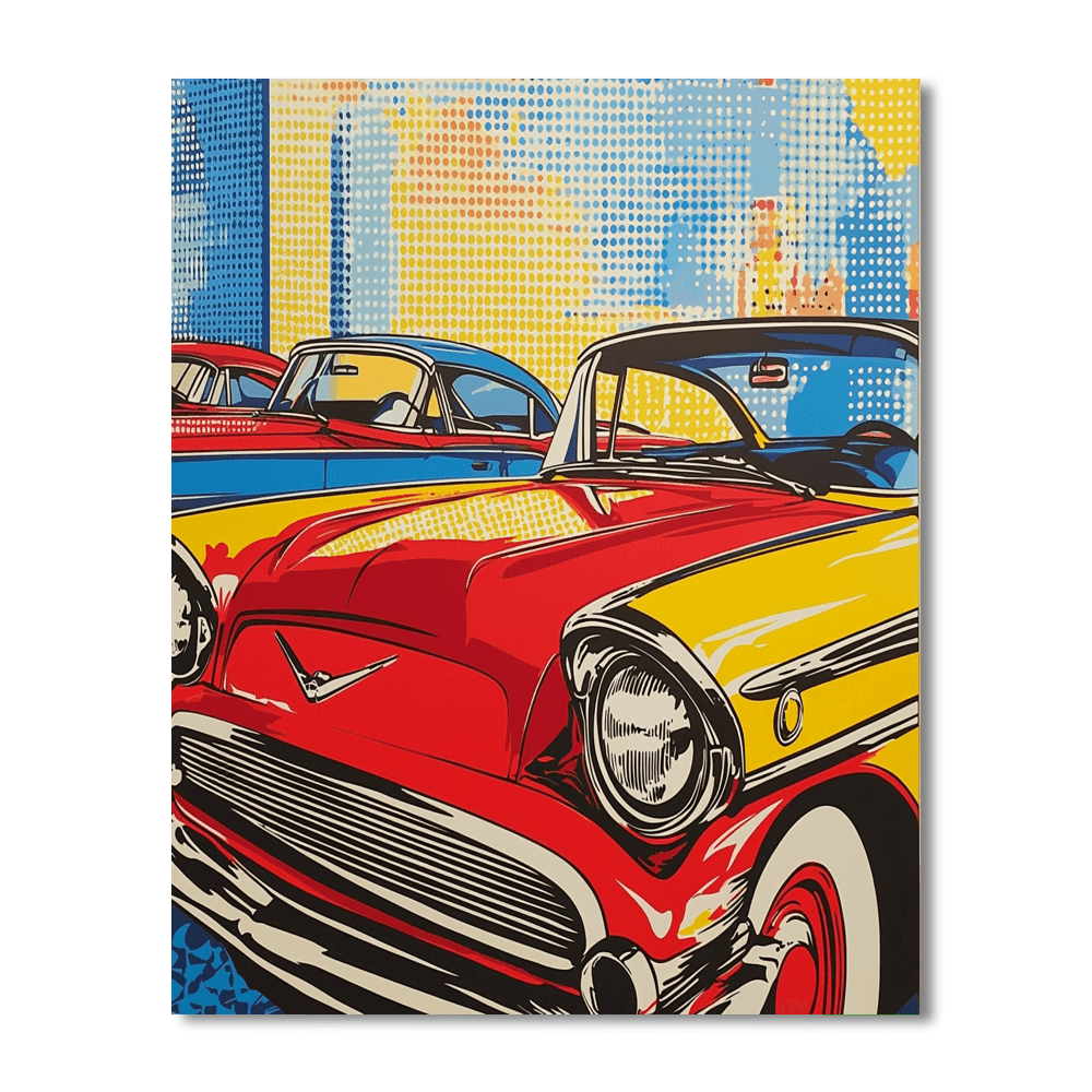 Lichtenstein Inspired Vintage Travels  Paint By Number