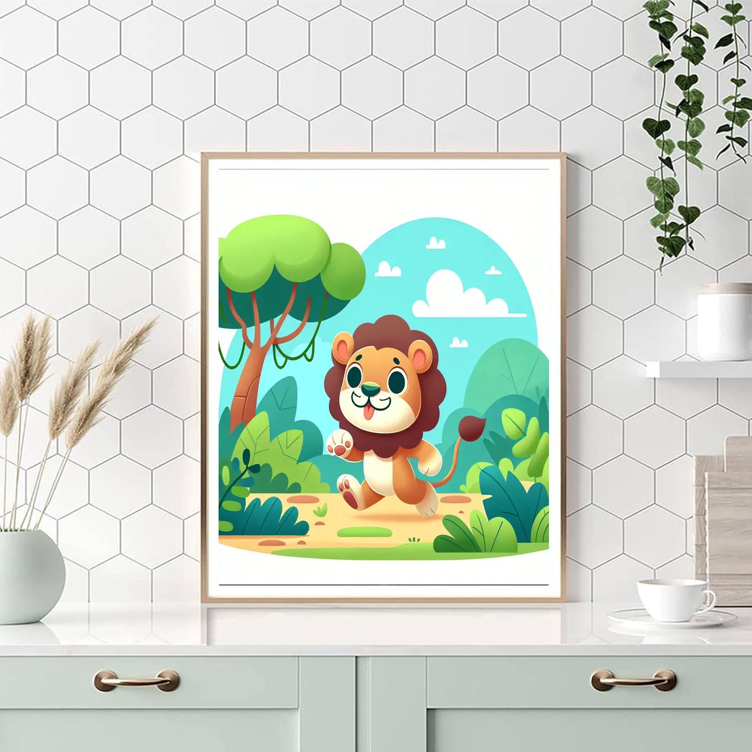 Jungle Adventure With Simba DIY Paint By Numbers