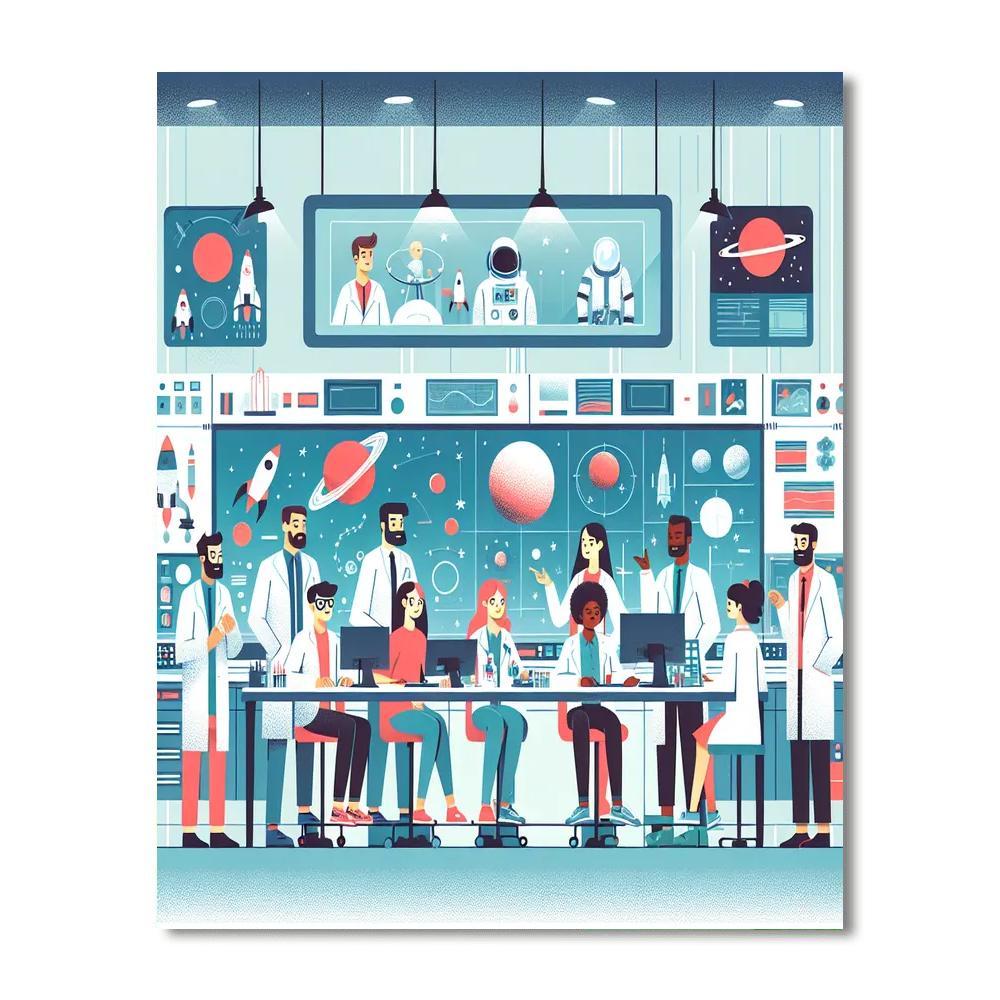 Space Lab Explorers Paint By Number