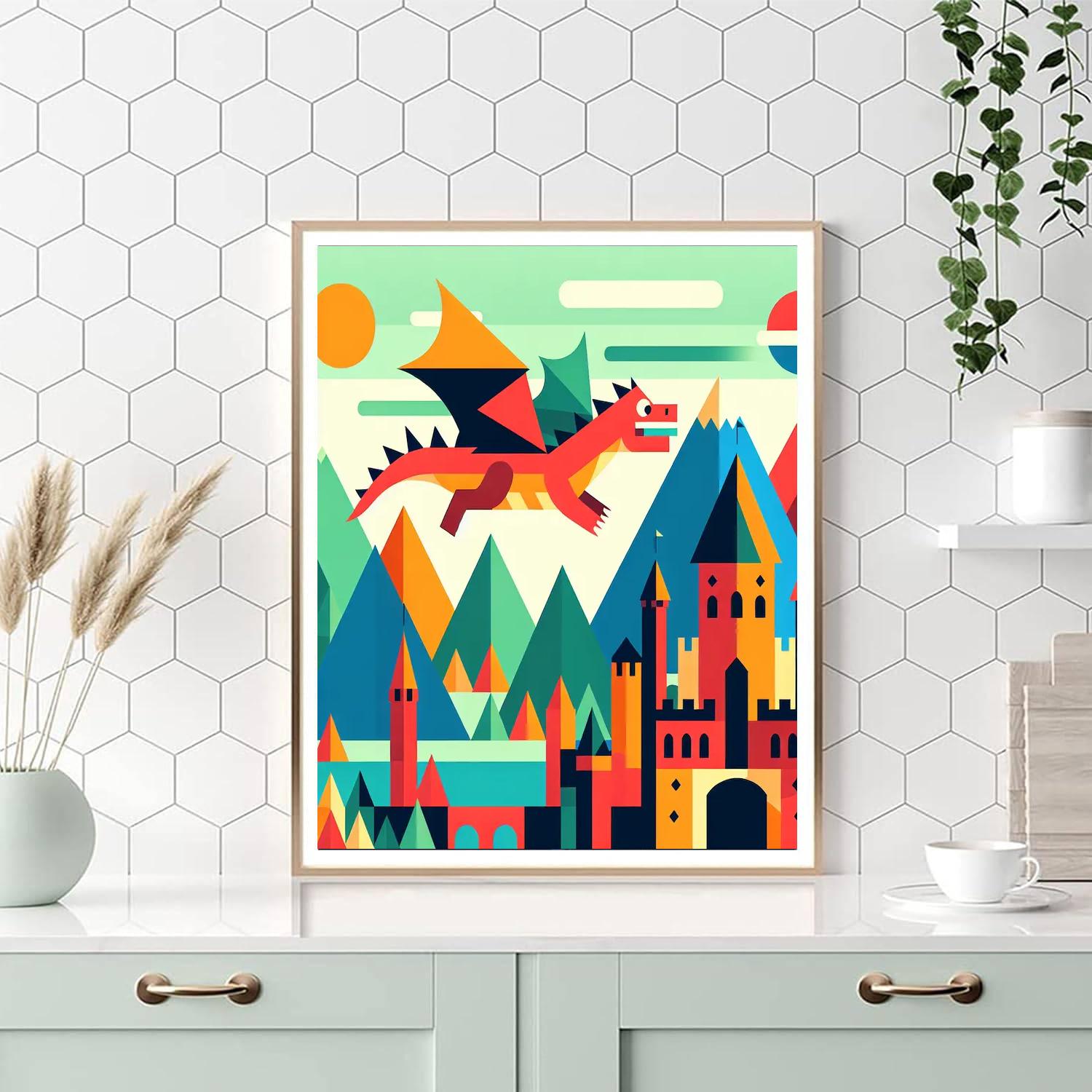 Dragon's Enclave Paint By Numbers Art