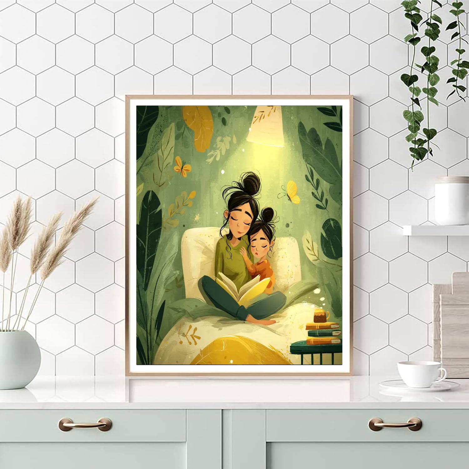 Cuddle Time After A Story Paint By Numbers Kits