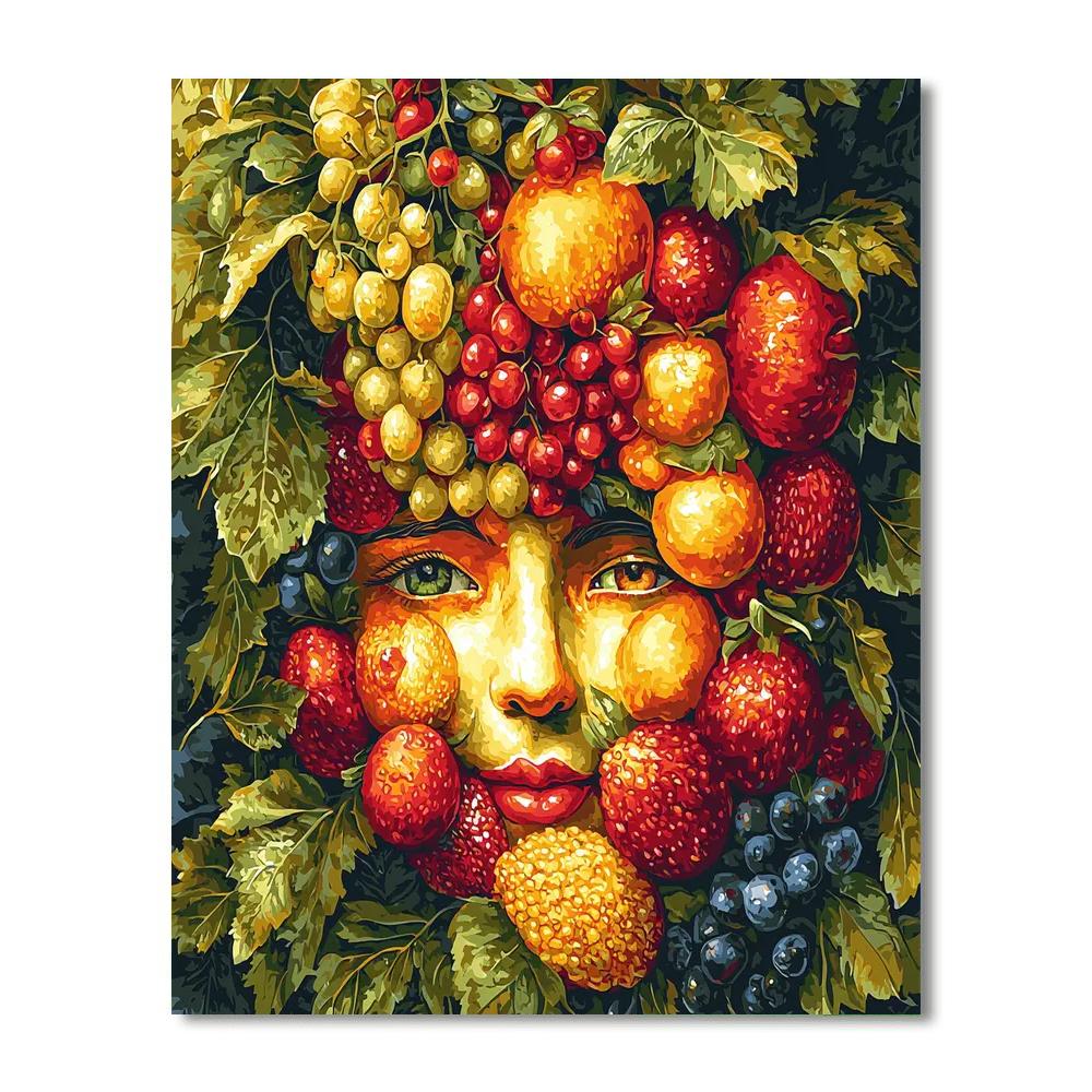 Giuseppe Arcimboldo Inspired Fruitful Fantasy  Paint By Number
