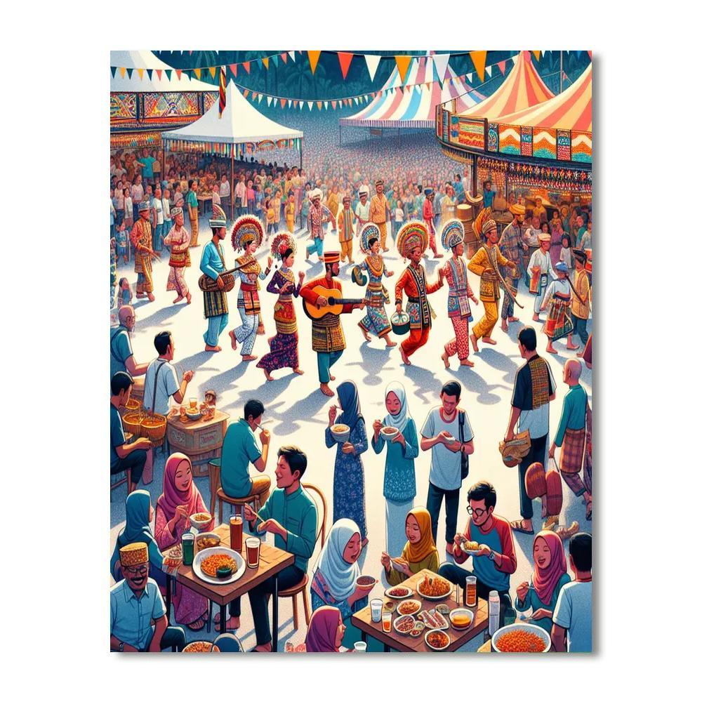 Kota Kinabalu Festival Paint By Numbers Art