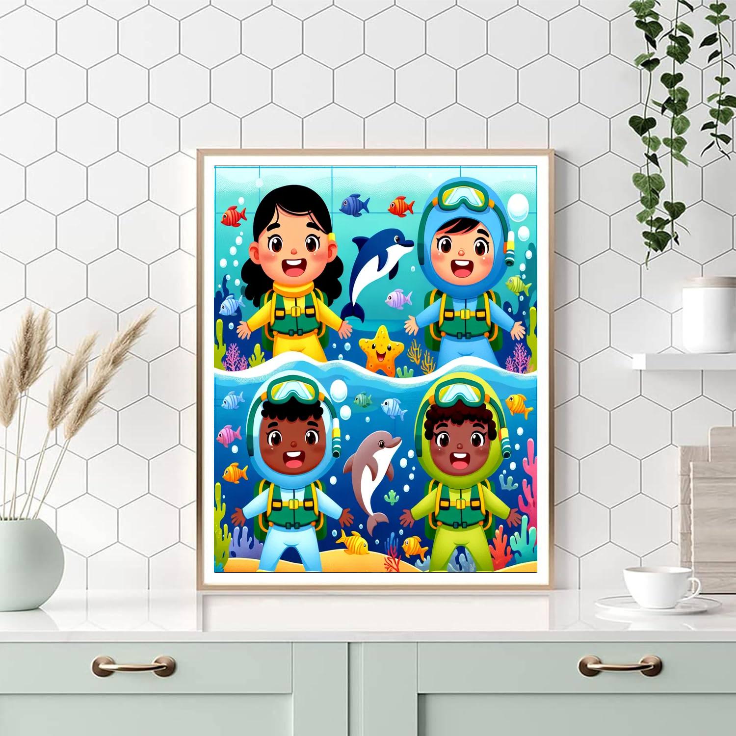 Under The Sea Explorers Number Painting