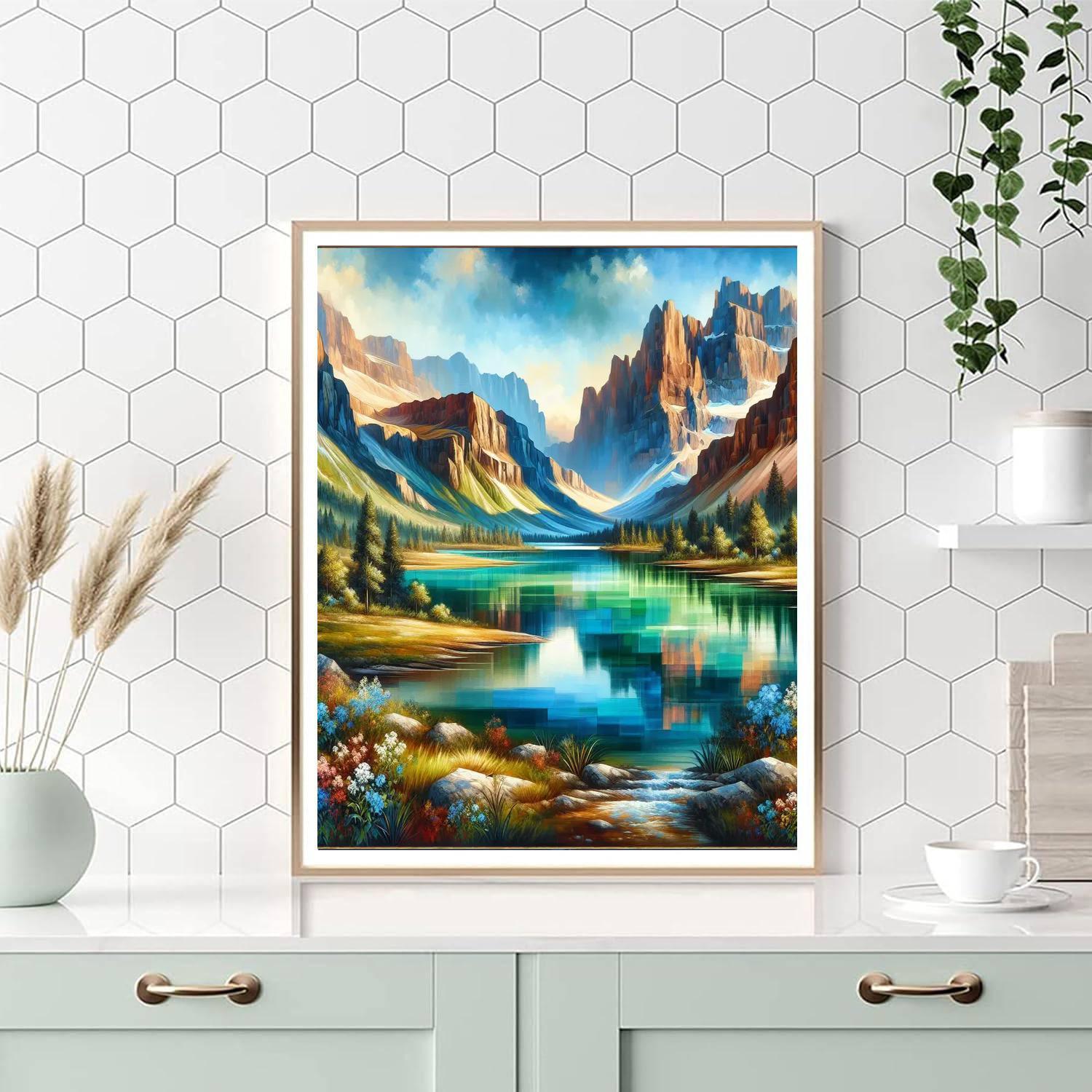 Majestic Rocky Mountains Numbered Painting Kits