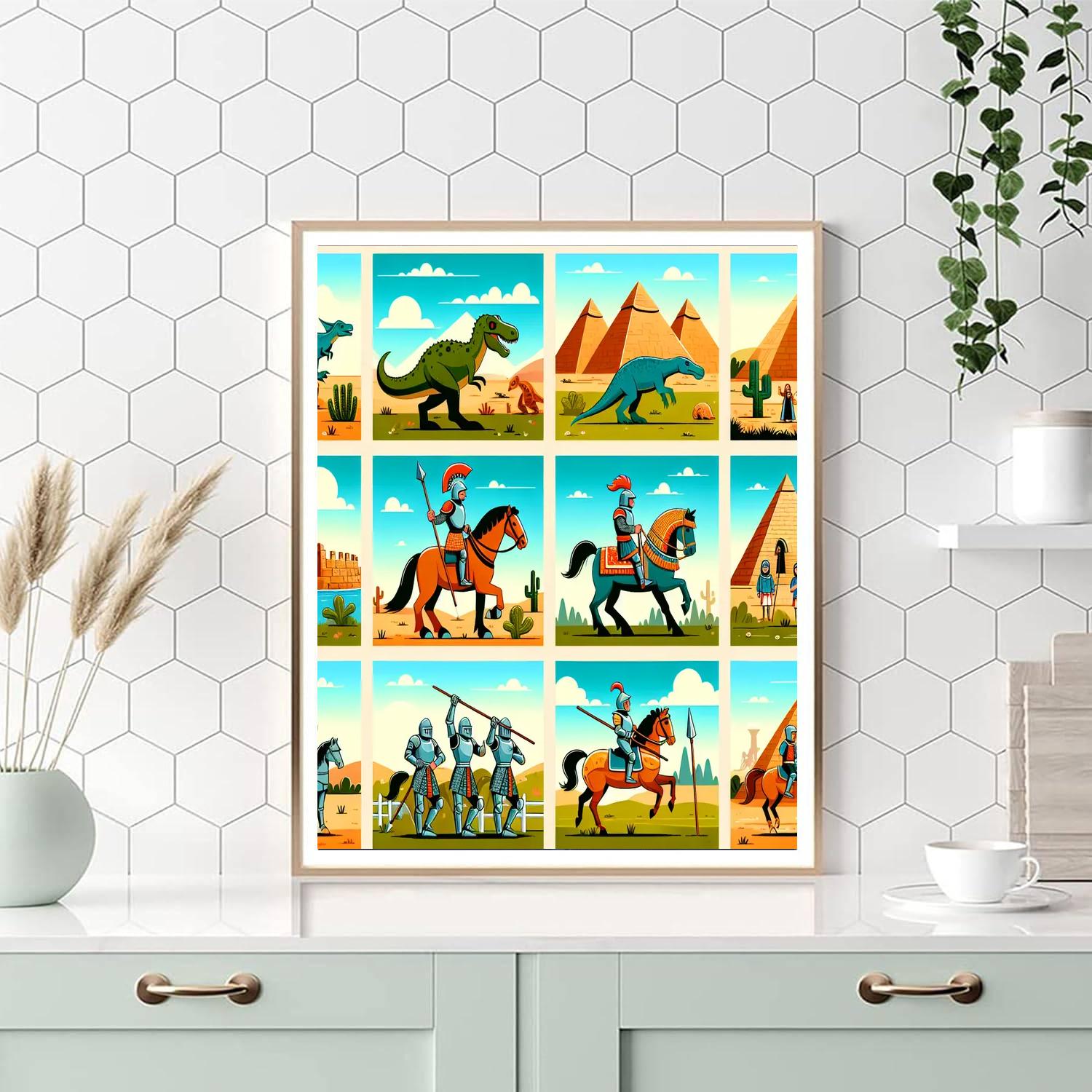 Travel Through Time Number Painting