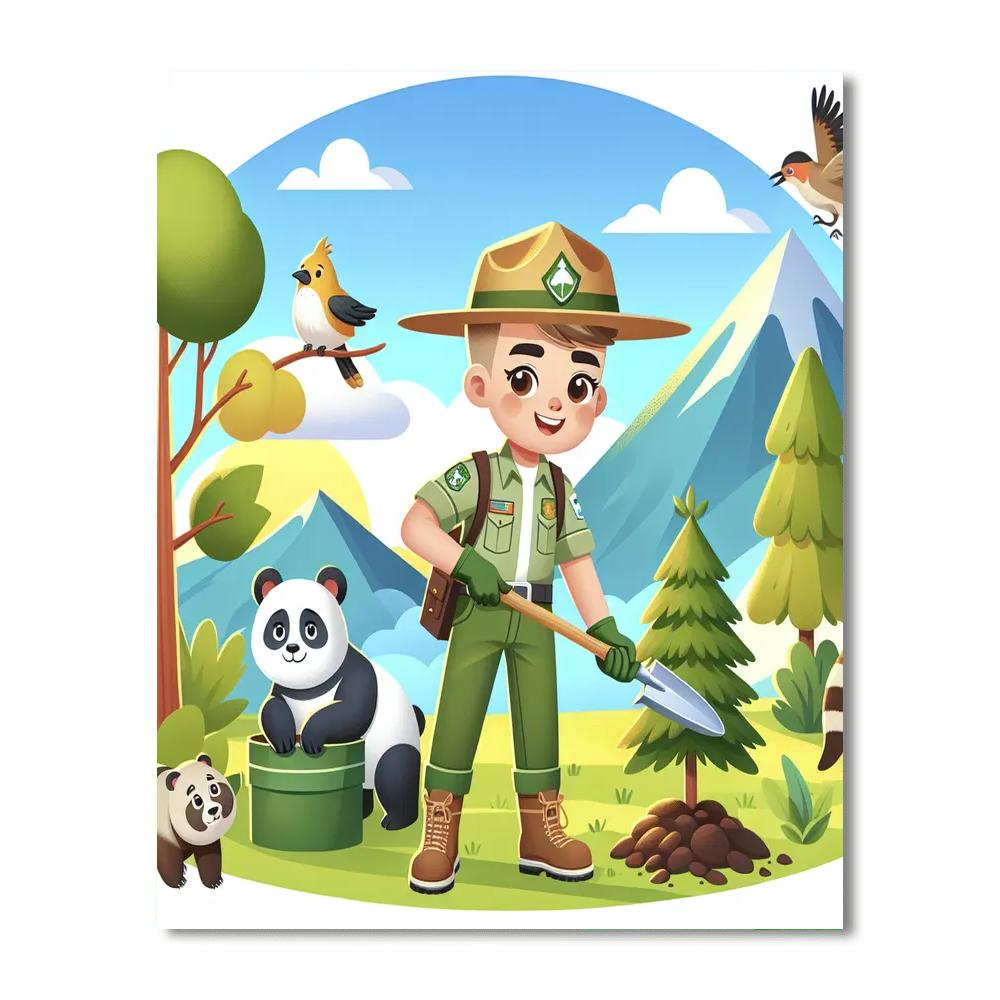 Eco-ranger Conservation Quest DIY Paint By Numbers