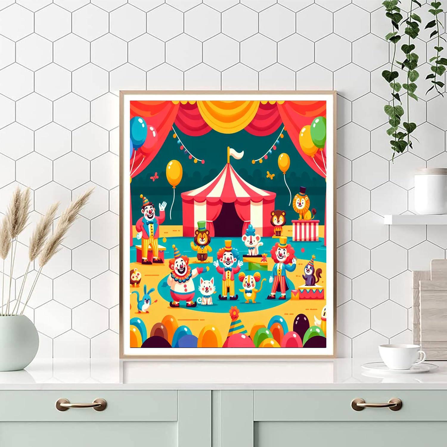 Silly Circus Performance Paint By Numbers Kits