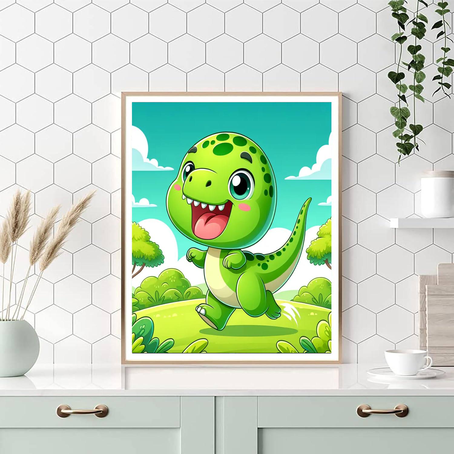 Funky Dinosaur Stomp Numbered Painting Kits