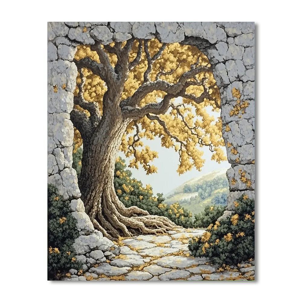 Michelangelo Inspired Eternal Tree Of Wisdom  Paint By Numbers