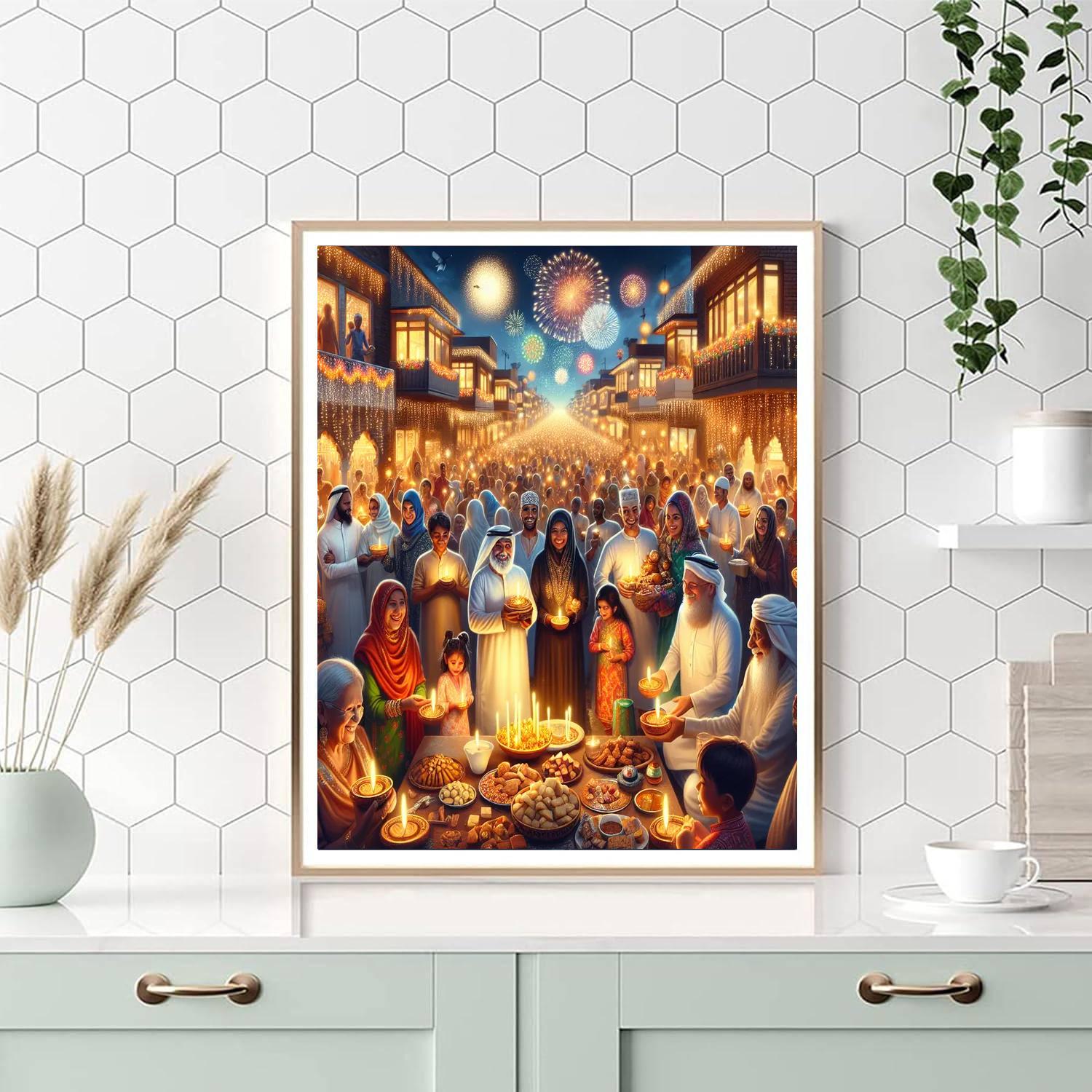 Diwali (festival Of Lights) Painting Number Kit