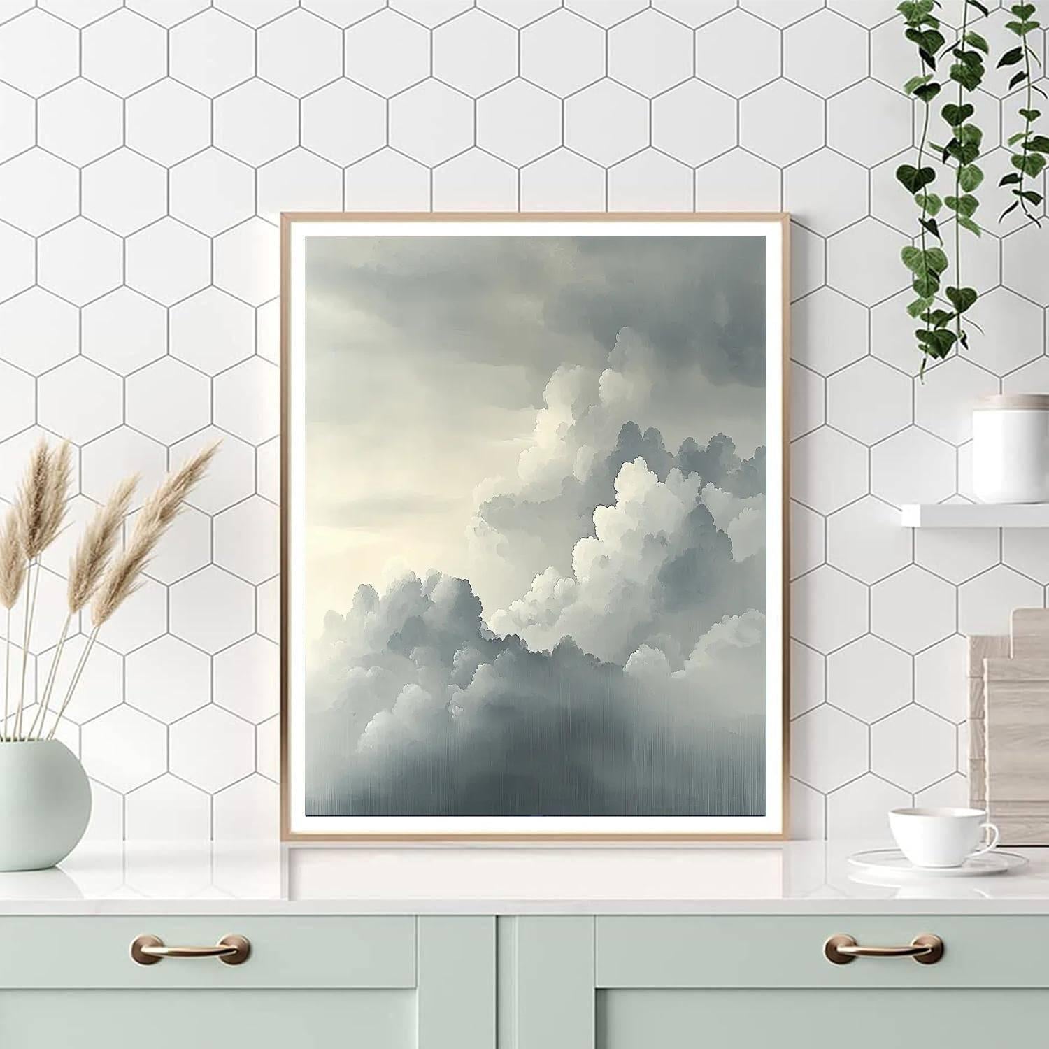 Zhao Mengfu Inspired Eternal Essence Of Clouds  Paint By Color