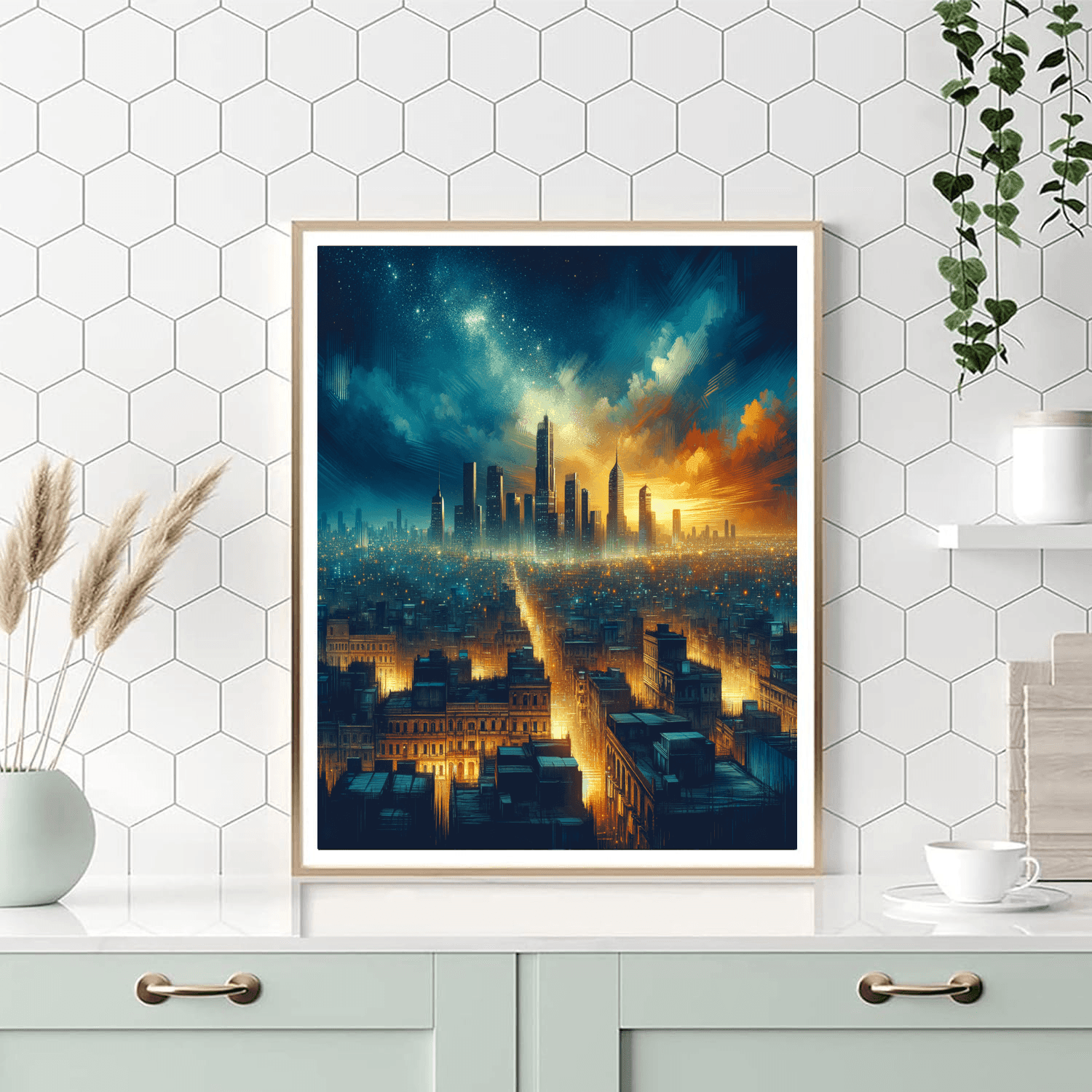 Twinkling City Lights Paint By Numbers Art