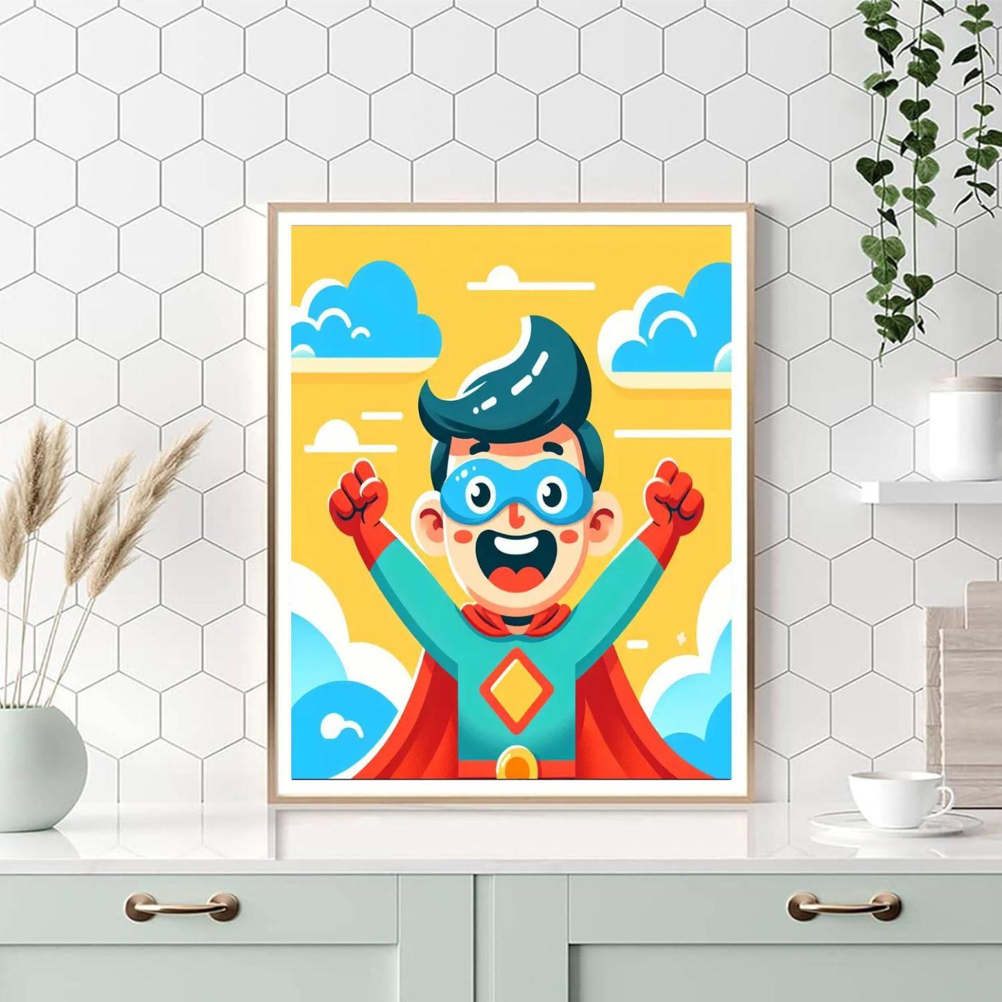 Jolly Superhero Paint By Number