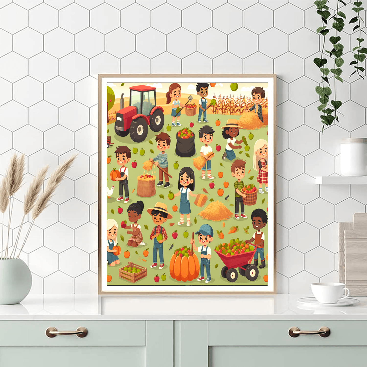 Farming Harvest Festival Painting Number Kit