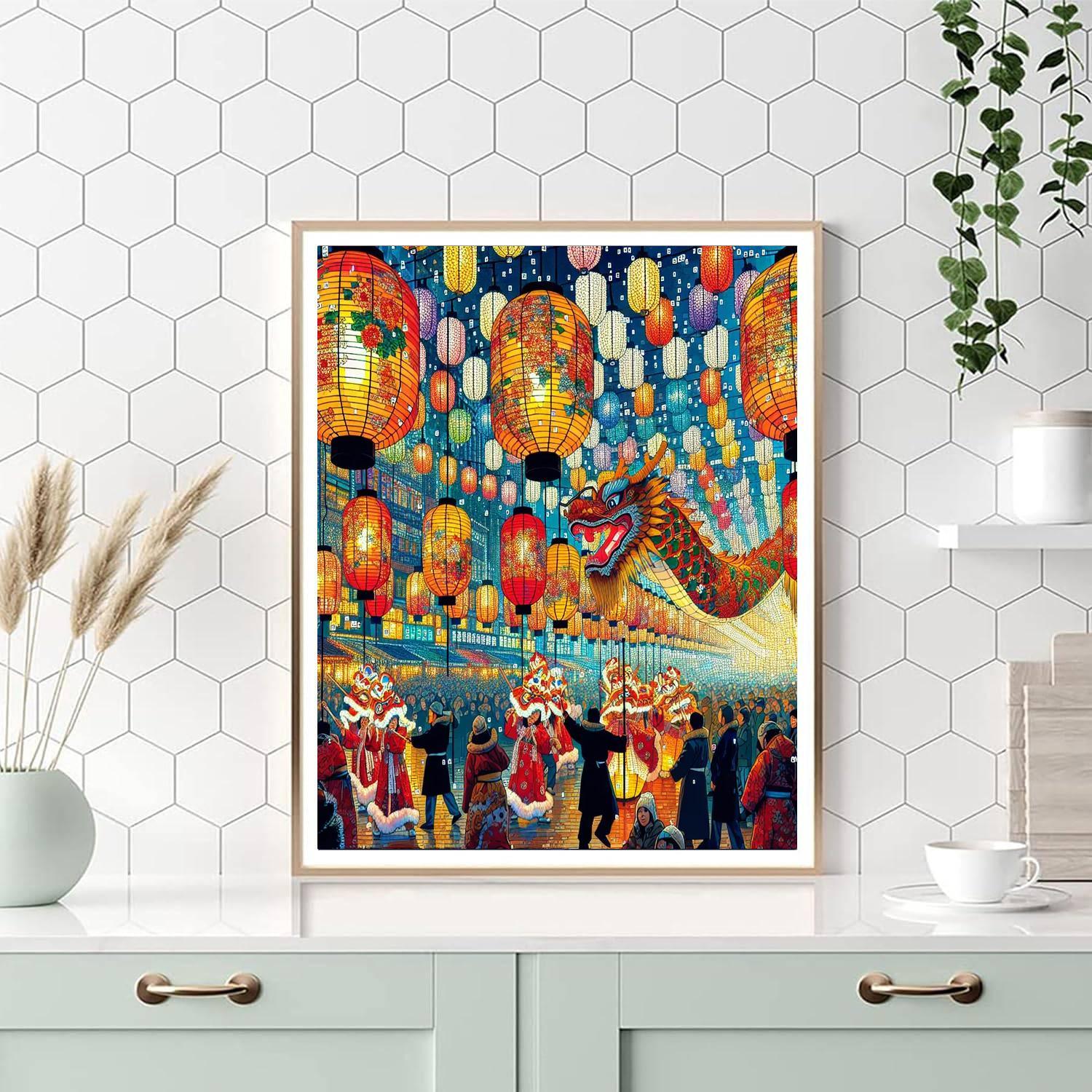 Nagasaki Lantern Festival - Japan Paint By Numbers Kits