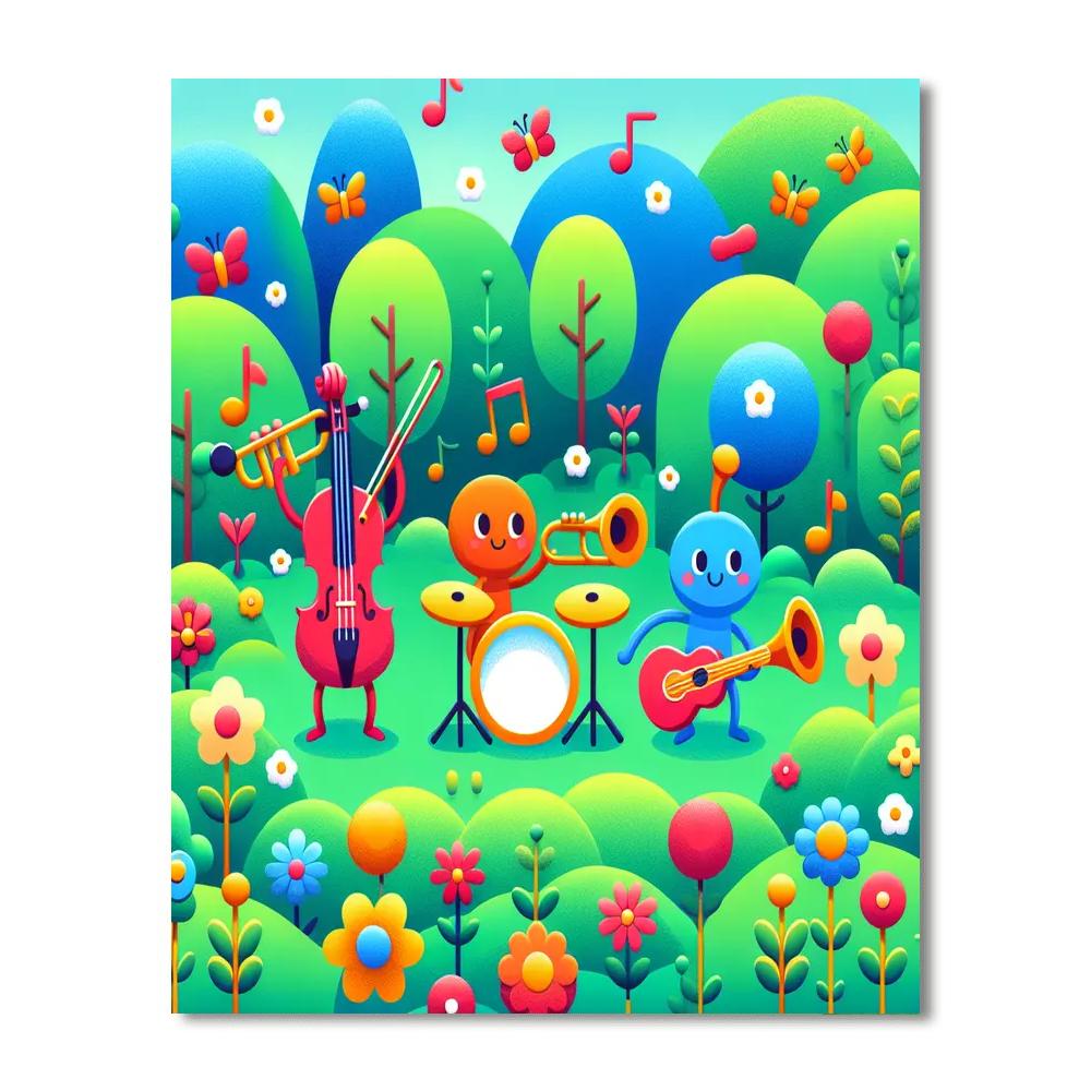 Musical Garden Symphony Painting By Numbers Kit