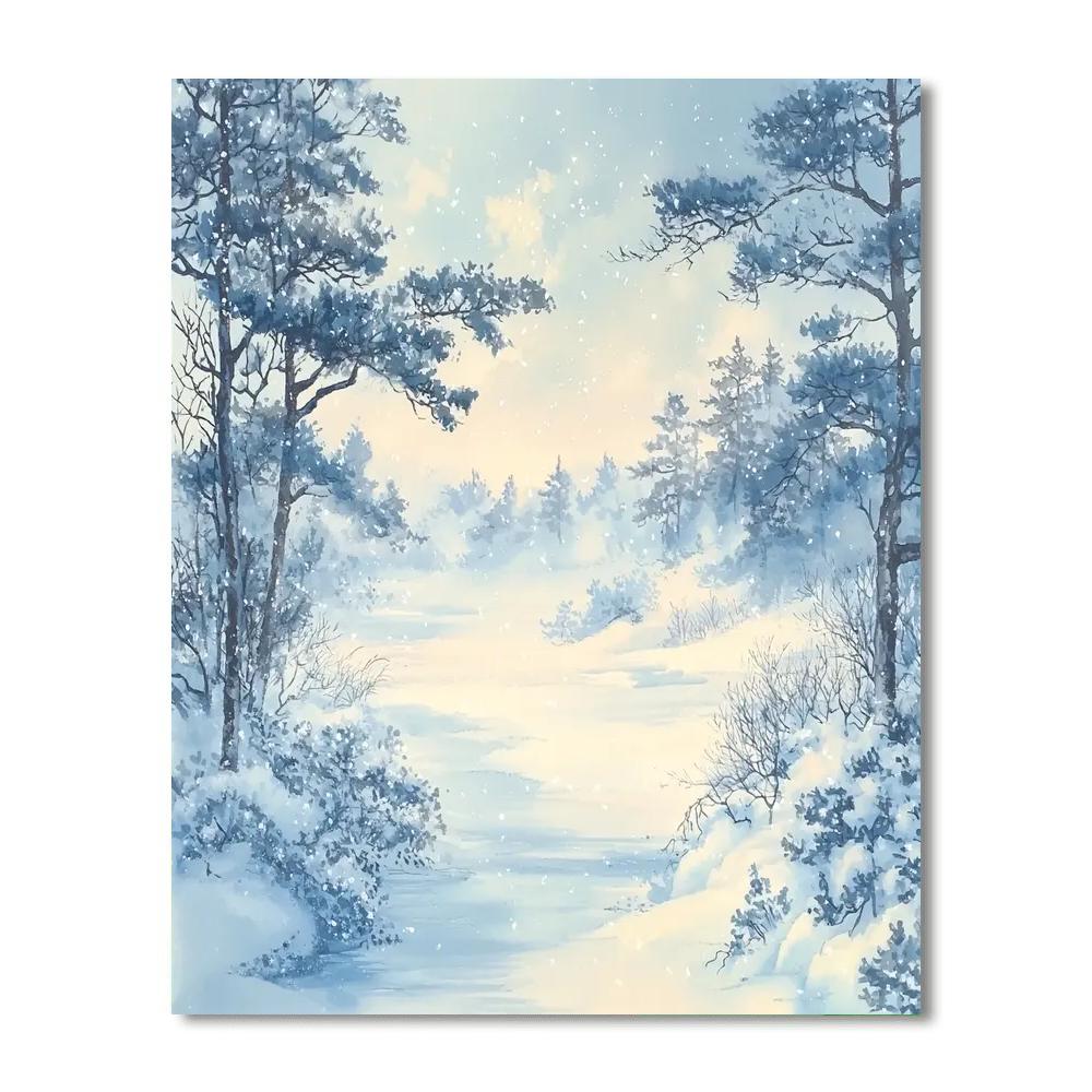 Utagawa Hiroshige Inspired The Silent Snowfall  Painting By Numbers Kit