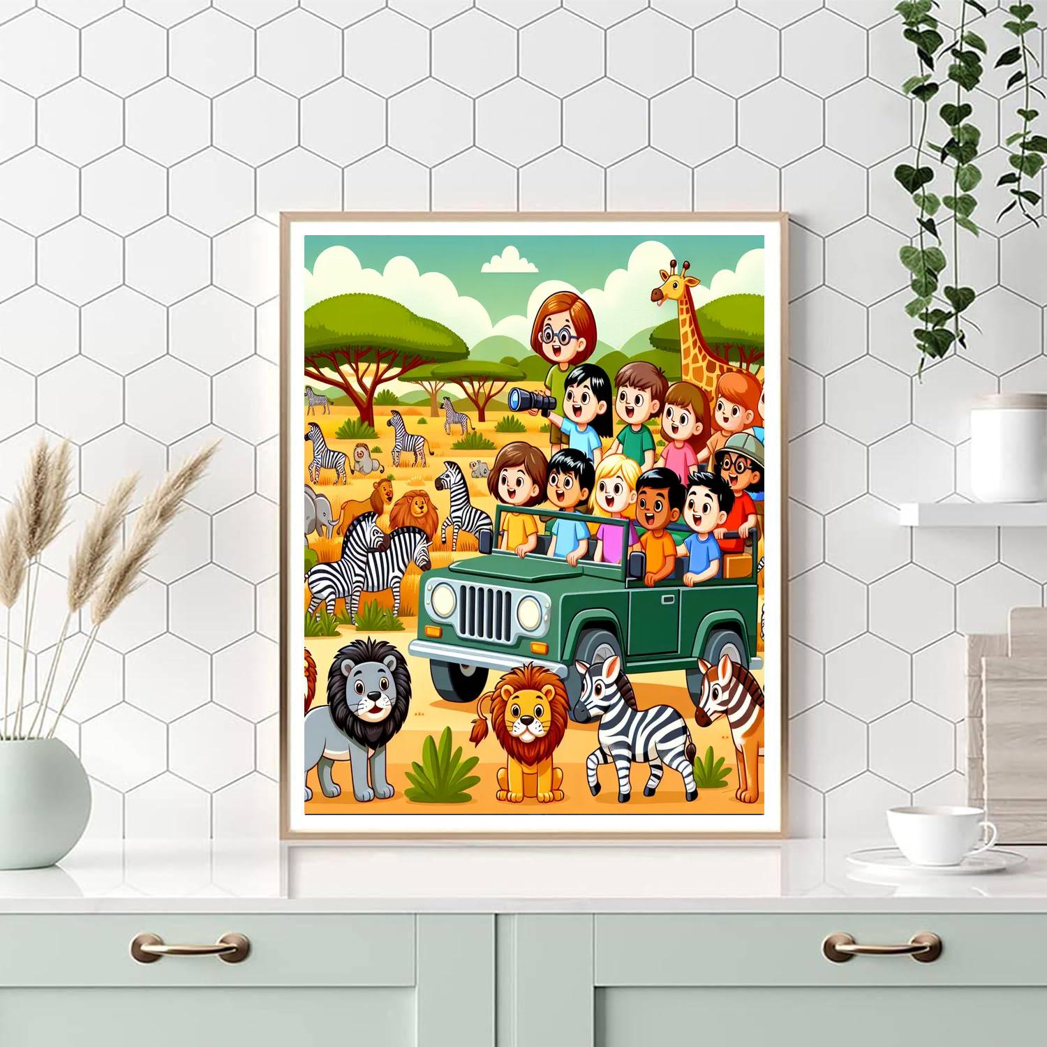 Safari Kids Number Painting