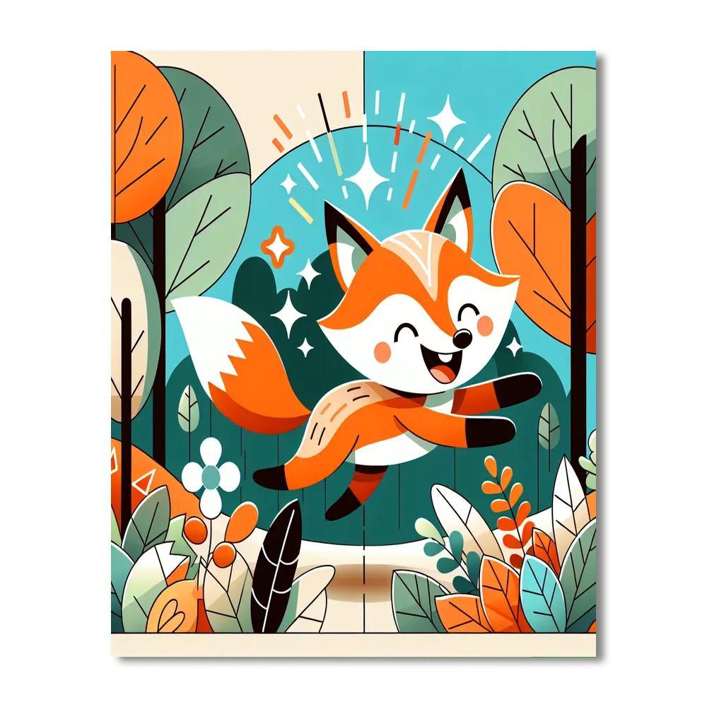Joyful Adventure Fox DIY Paint By Numbers