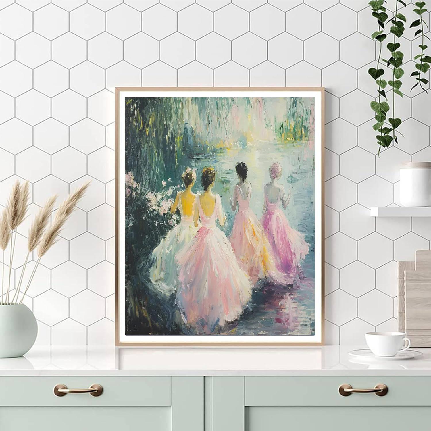 Edgar Degas Inspired Fluid Whispers  DIY Paint By Numbers