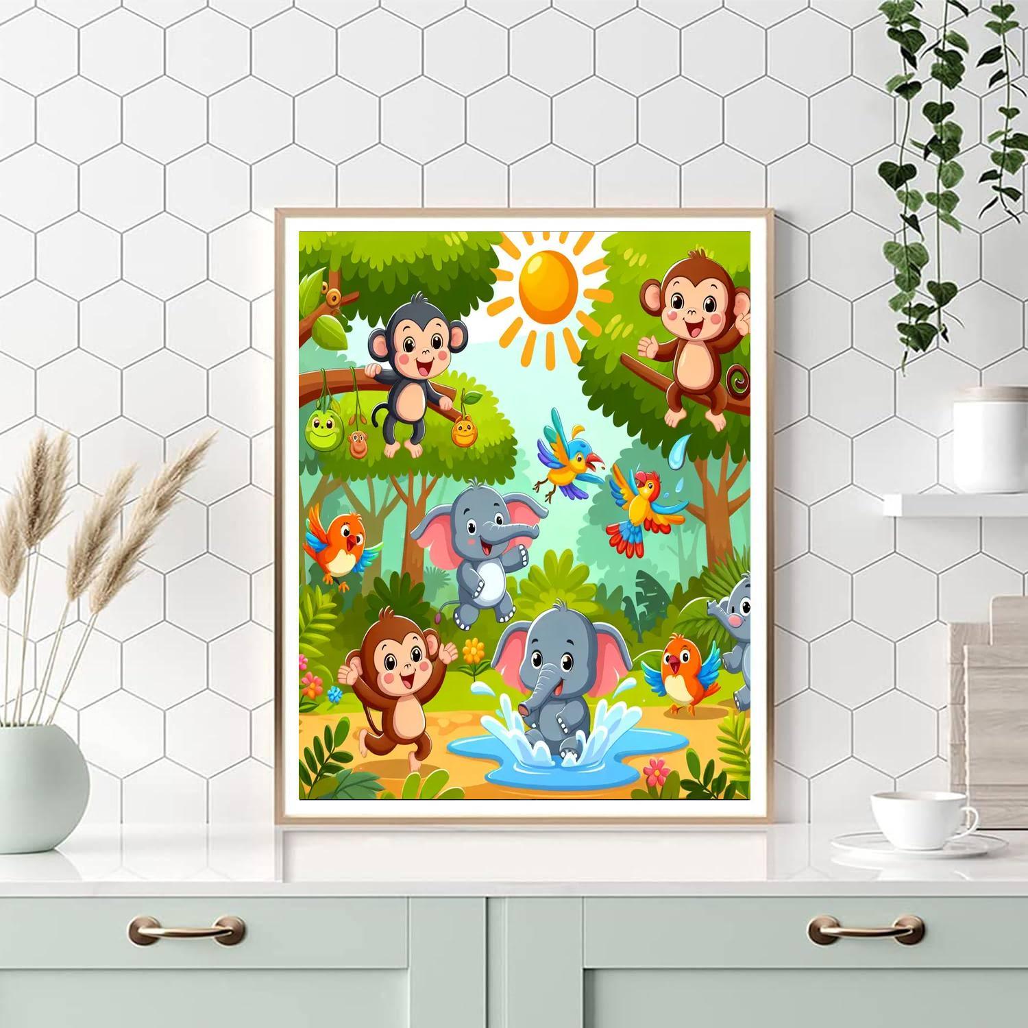 The Jungle Playdate Paint By Color