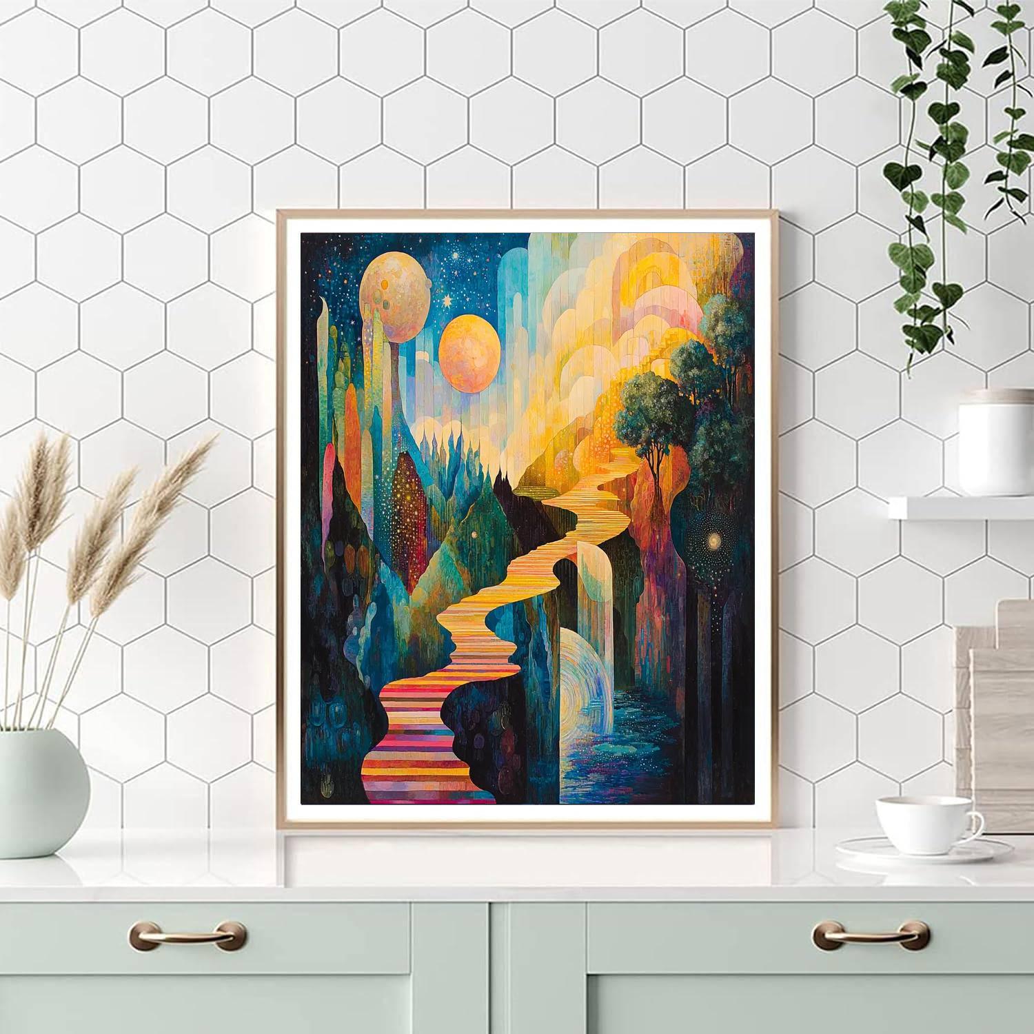 Max Ernst Inspired Illuminated Dreams  Paint By Numbers