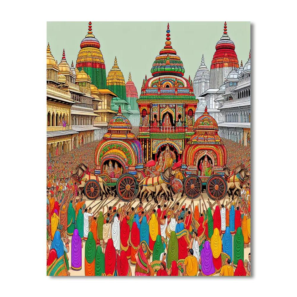 Rathayatra - Puri, India Painting By Numbers Kit