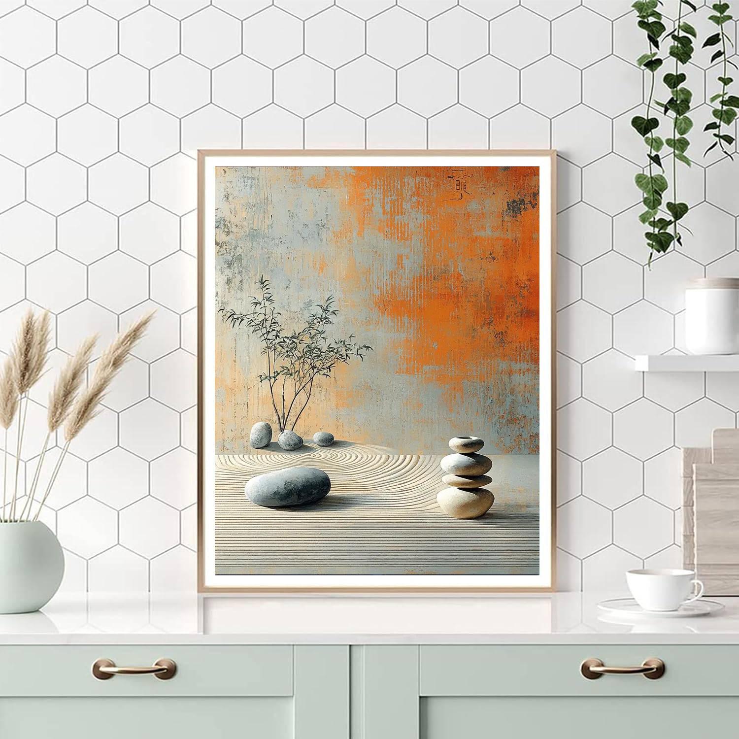 Zhao Mengfu Inspired Zen Garden Dreams  Paint By Color