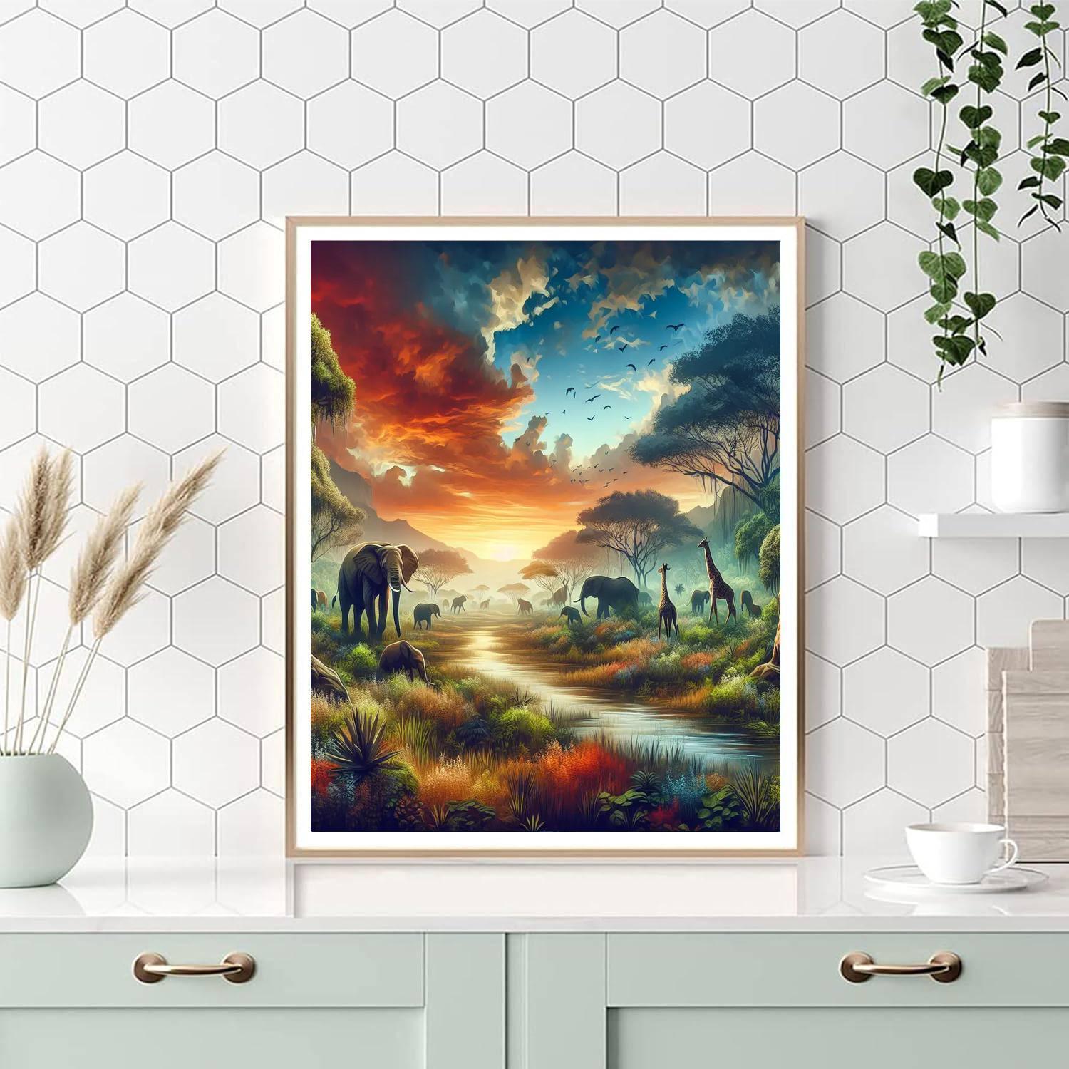 Captivating Wildlife Encounter Paint By Number