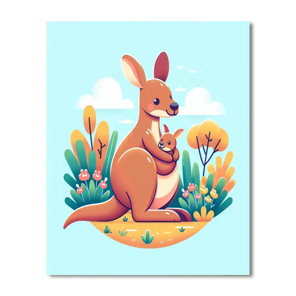 Caring Kangaroo Numbered Painting Kits