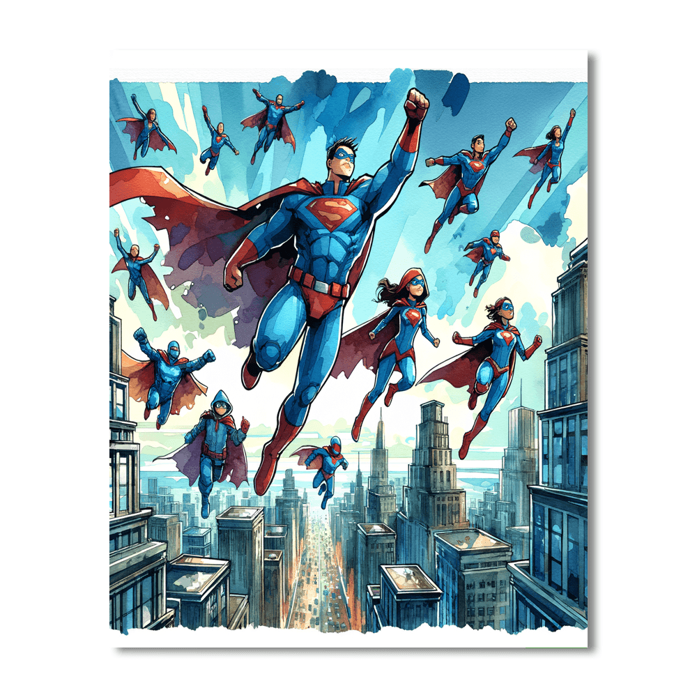 Superhero Adventures Paint By Color