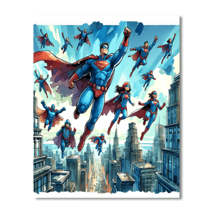 Superhero Adventures Paint By Color