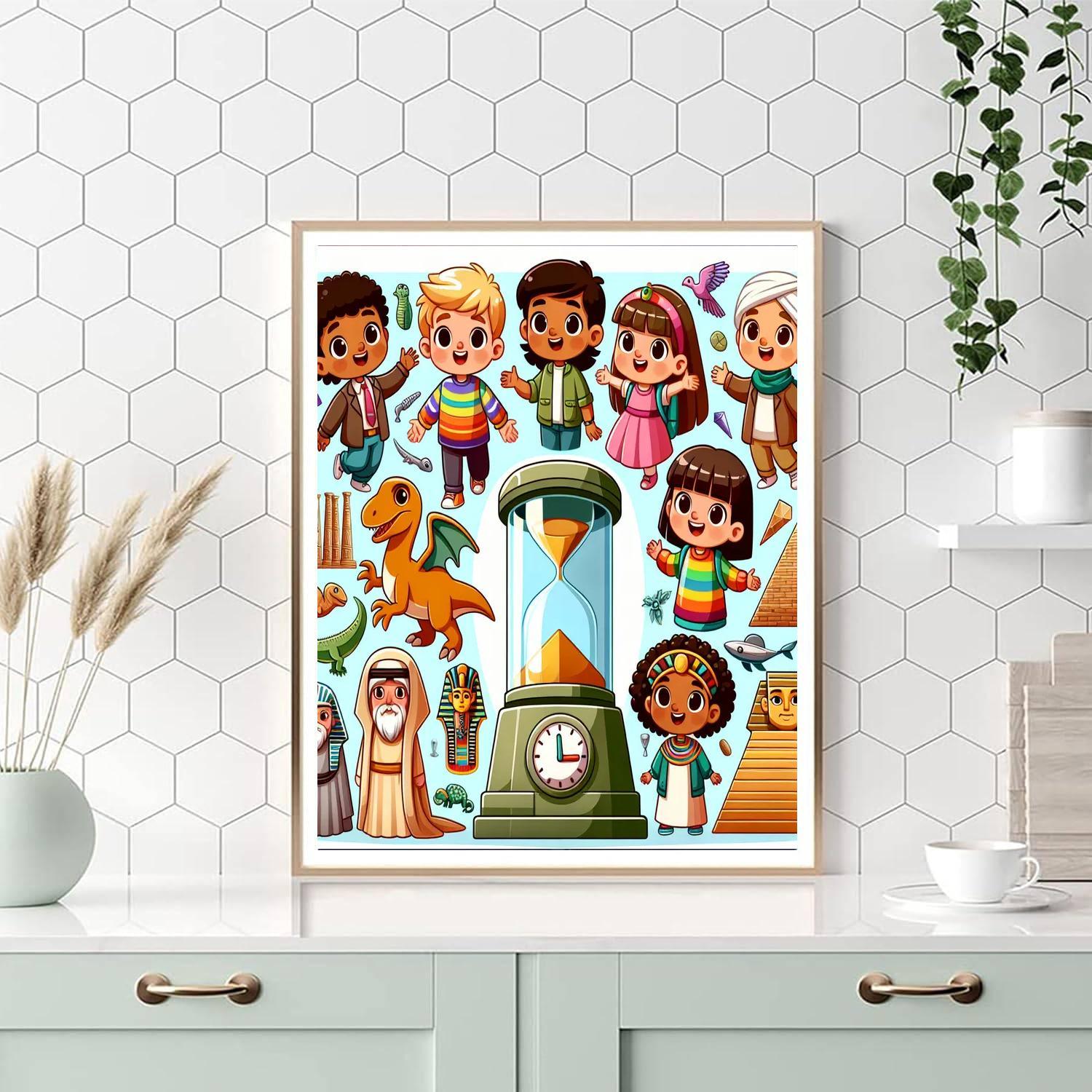 Time-traveling Kids Painting Number Kit