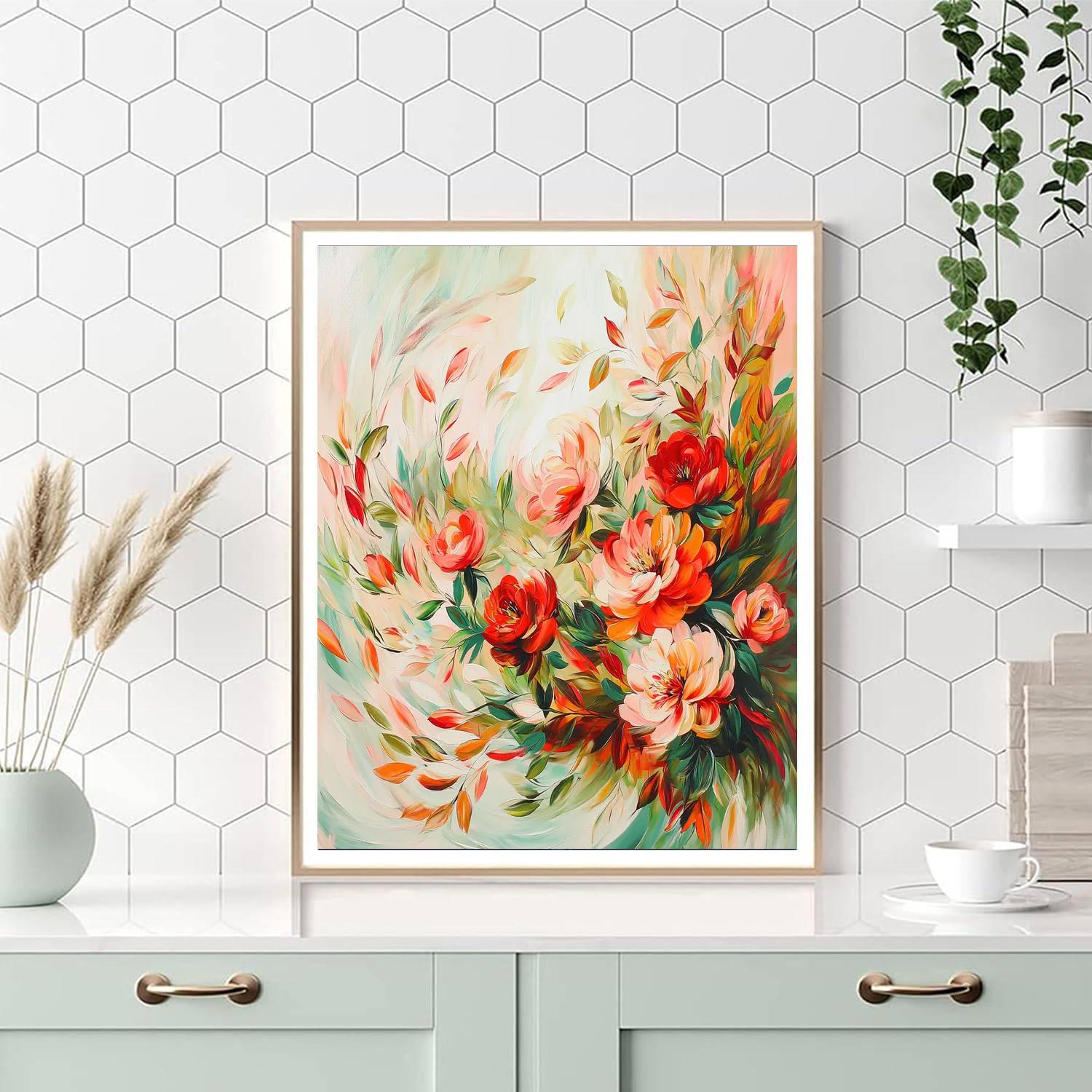 Leonardo Da Vinci Inspired Blossoms In Motion  DIY Paint By Numbers