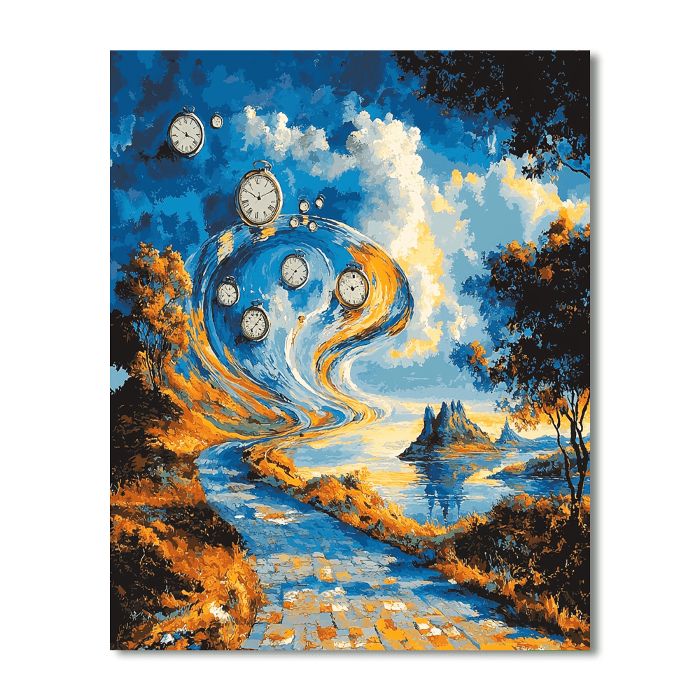 Salvador Dali Inspired Dali's Time Distortion  Paint By Numbers Art