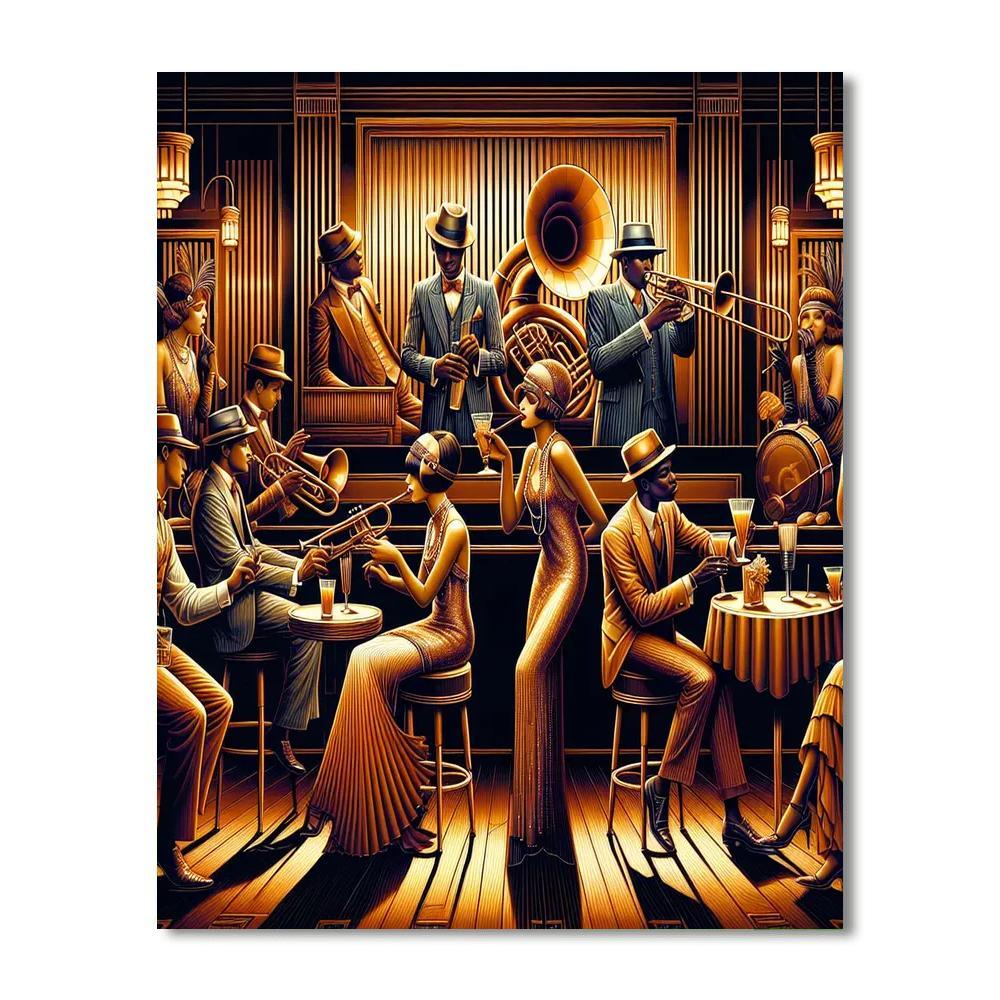 Jazz Age Speakeasy Numbered Painting Kits
