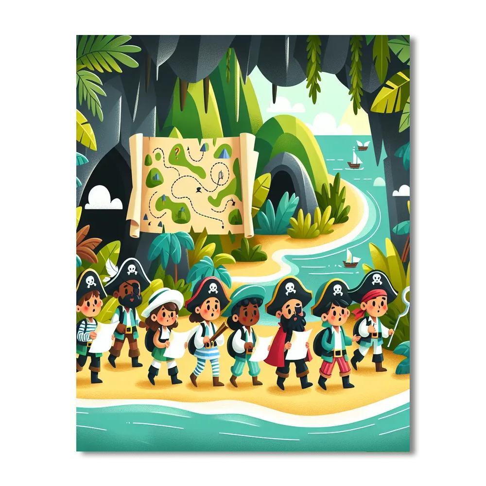 Pirate Adventure Island Paint By Numbers