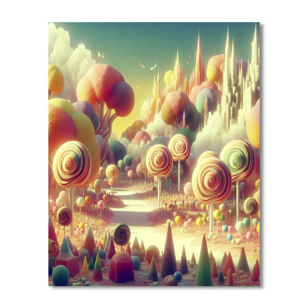 Whimsical Candy Land Adventure Paint By Number