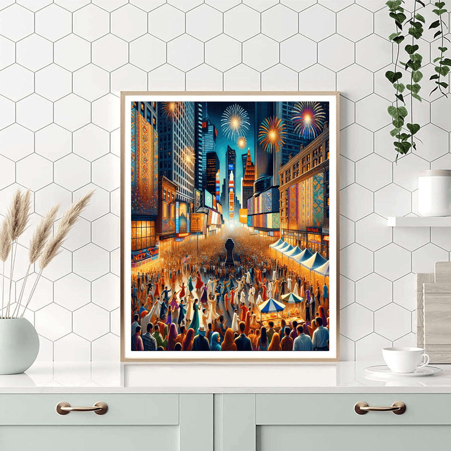 Diwali Festival Of Lights - New York City, Usa Painting By Numbers Kit